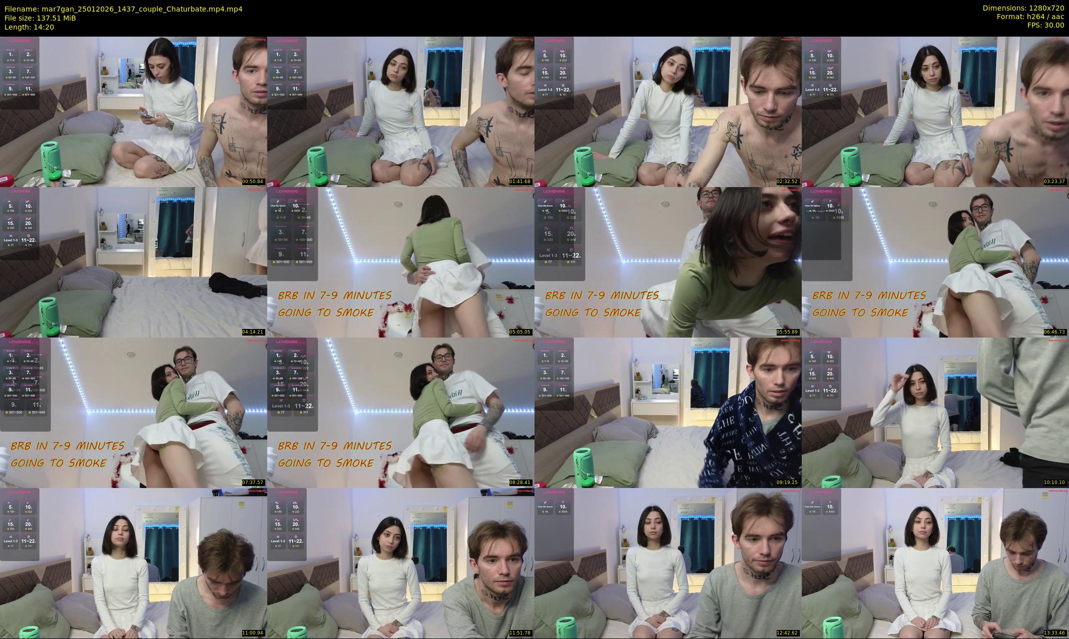 mar7gan — 15 minute Chaturbate couple cam show recording, 720p, Jan 25, 2026