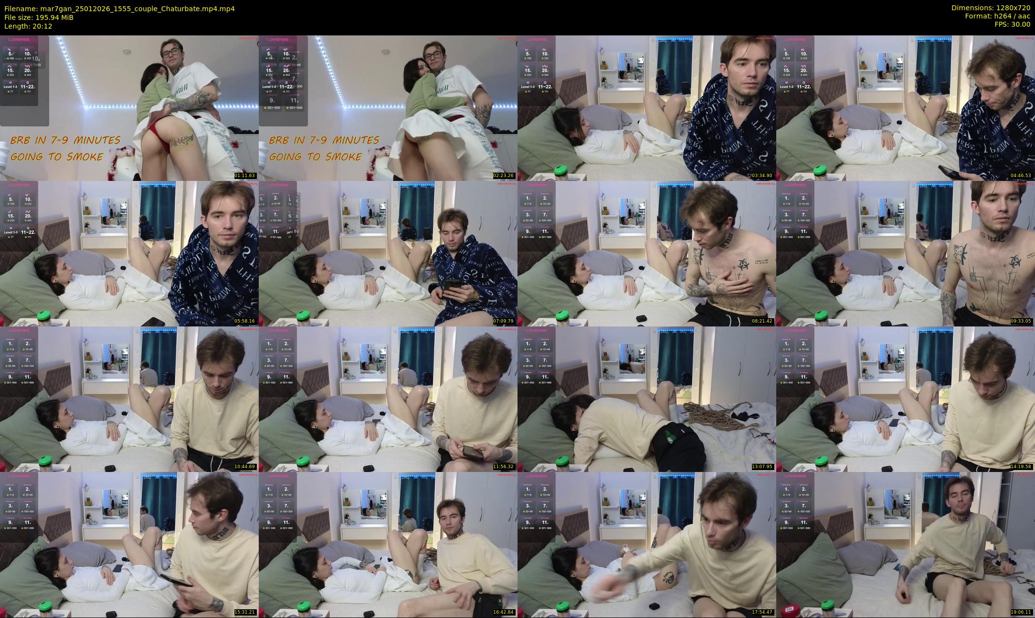 mar7gan — 21 minute Chaturbate couple cam show recording, 720p, Jan 25, 2026