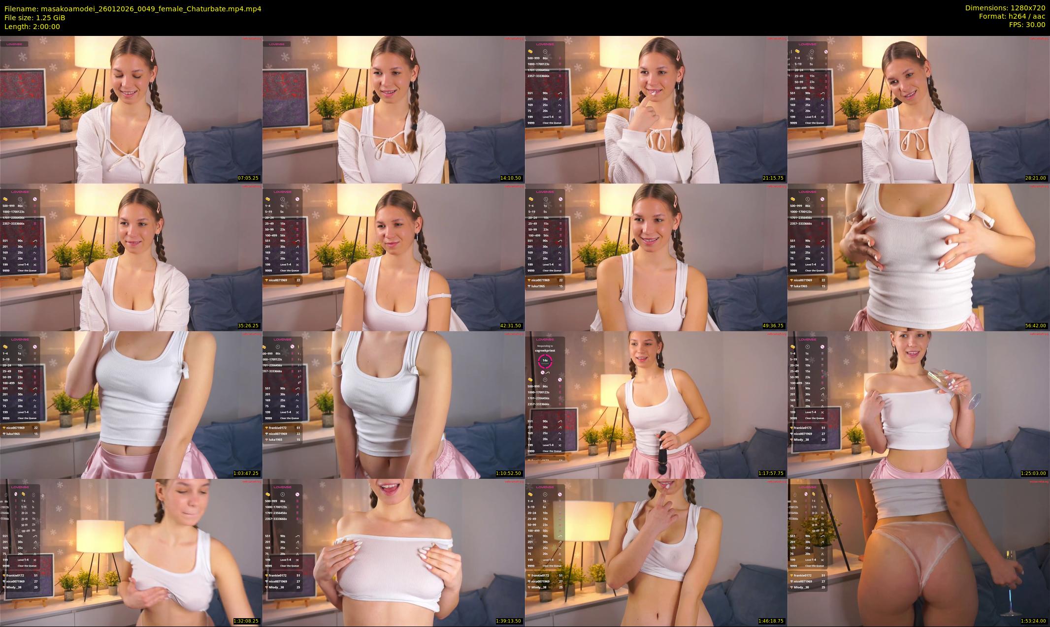 masakoamodei — 120 minute Chaturbate female cam show recording, 720p, Jan 26, 2026