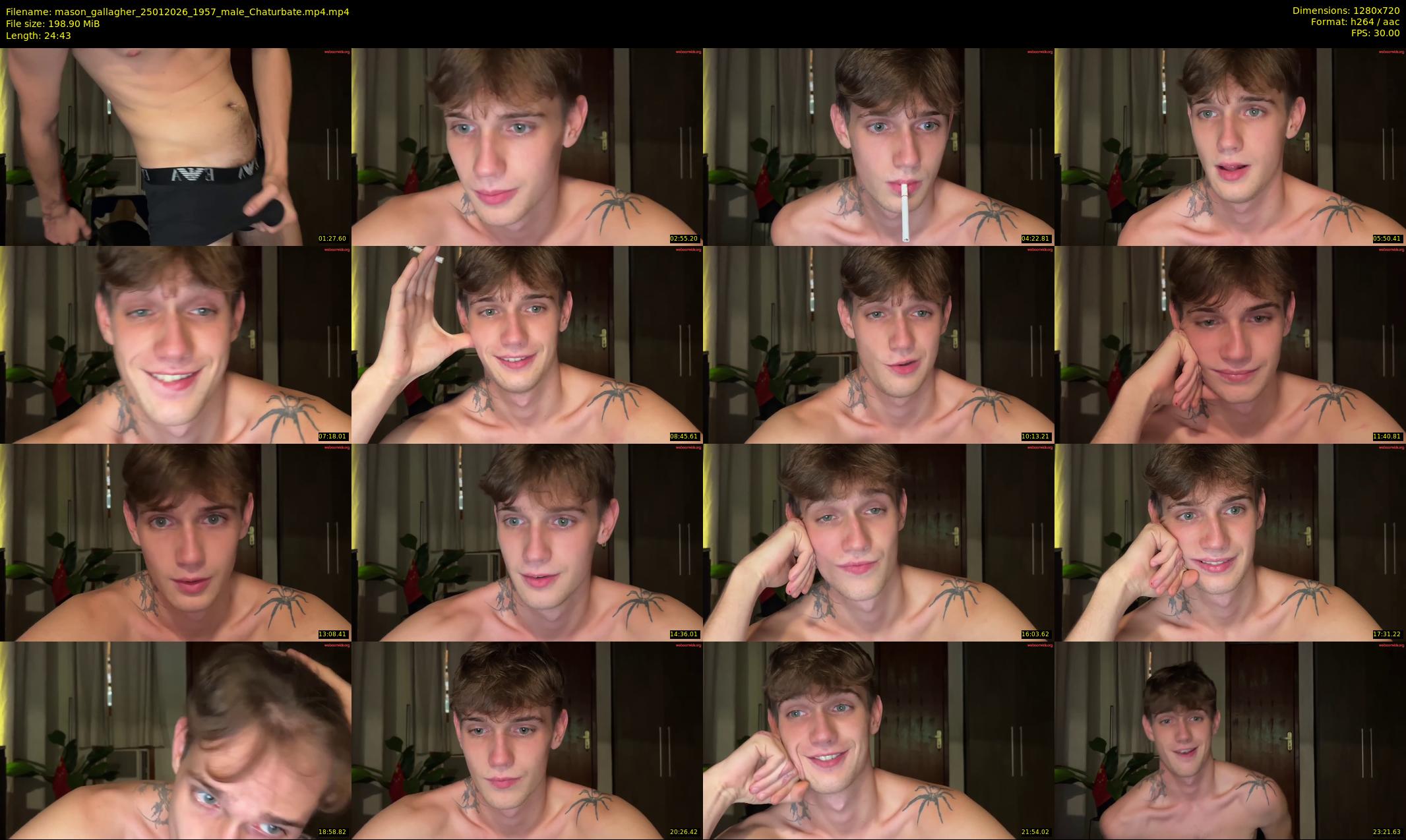 mason_gallagher — 25 minute Chaturbate male cam show recording, 720p, Jan 25, 2026