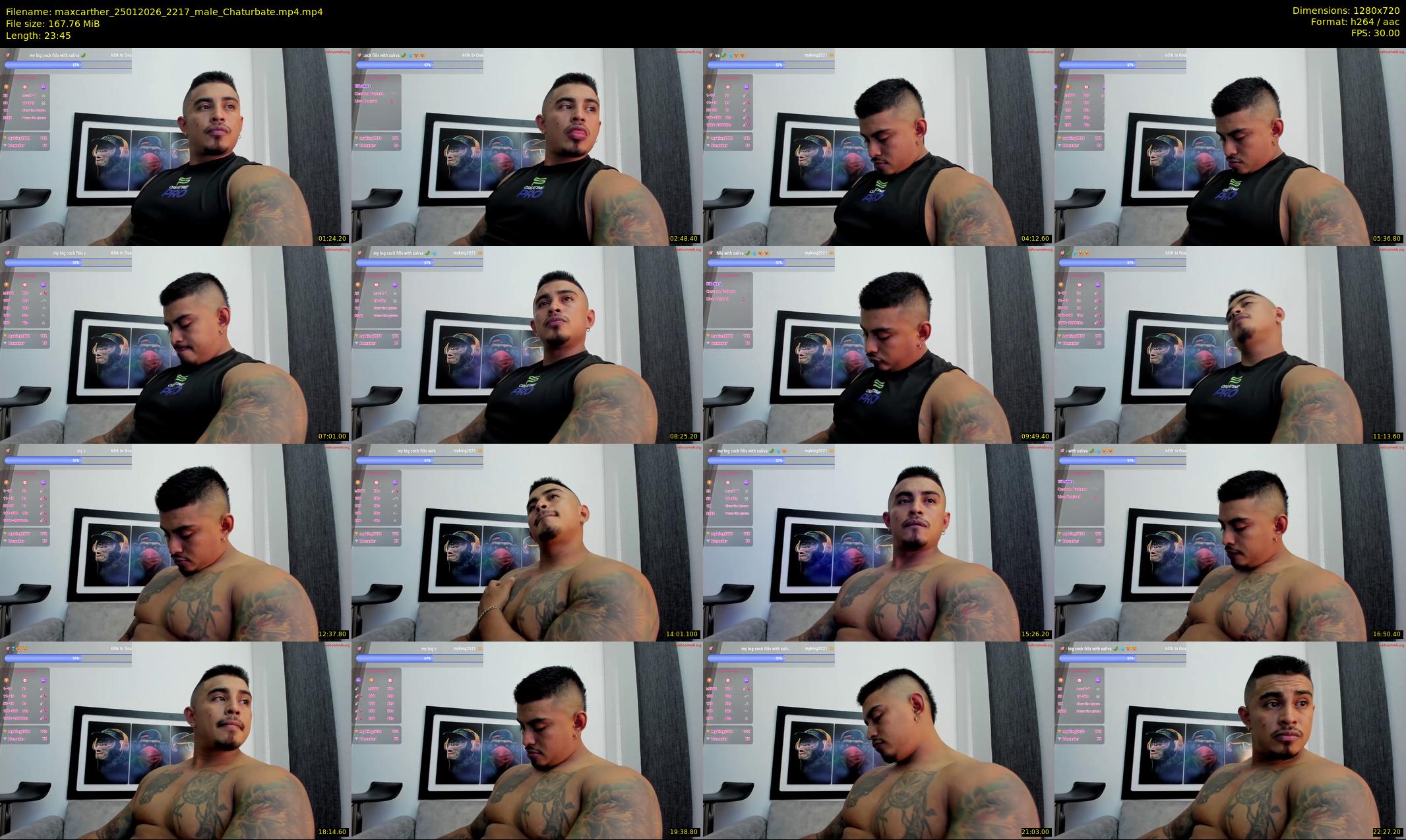 maxcarther — 24 minute Chaturbate male cam show recording, 720p, Jan 25, 2026