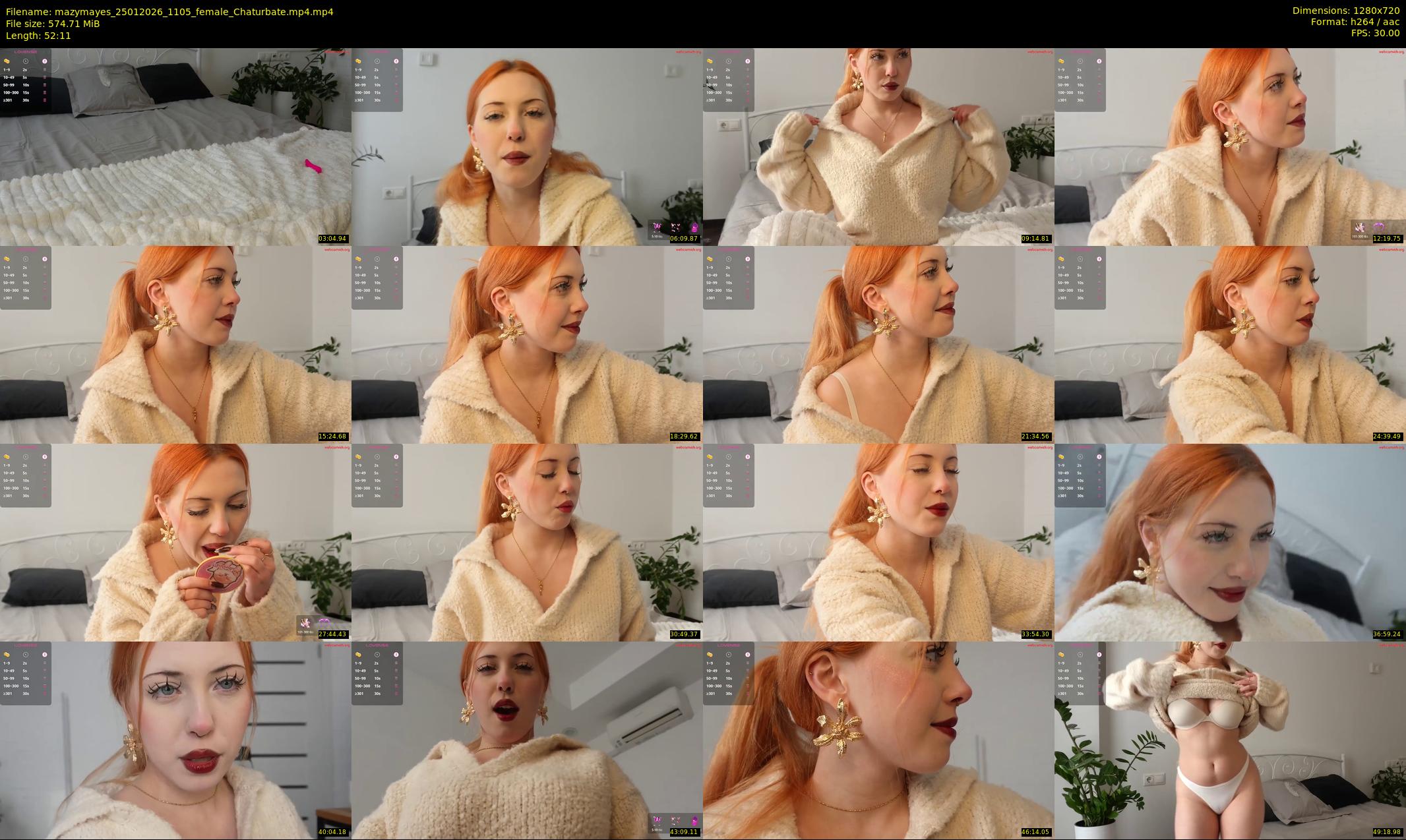 mazymayes — 53 minute Chaturbate female cam show recording, 720p, Jan 25, 2026
