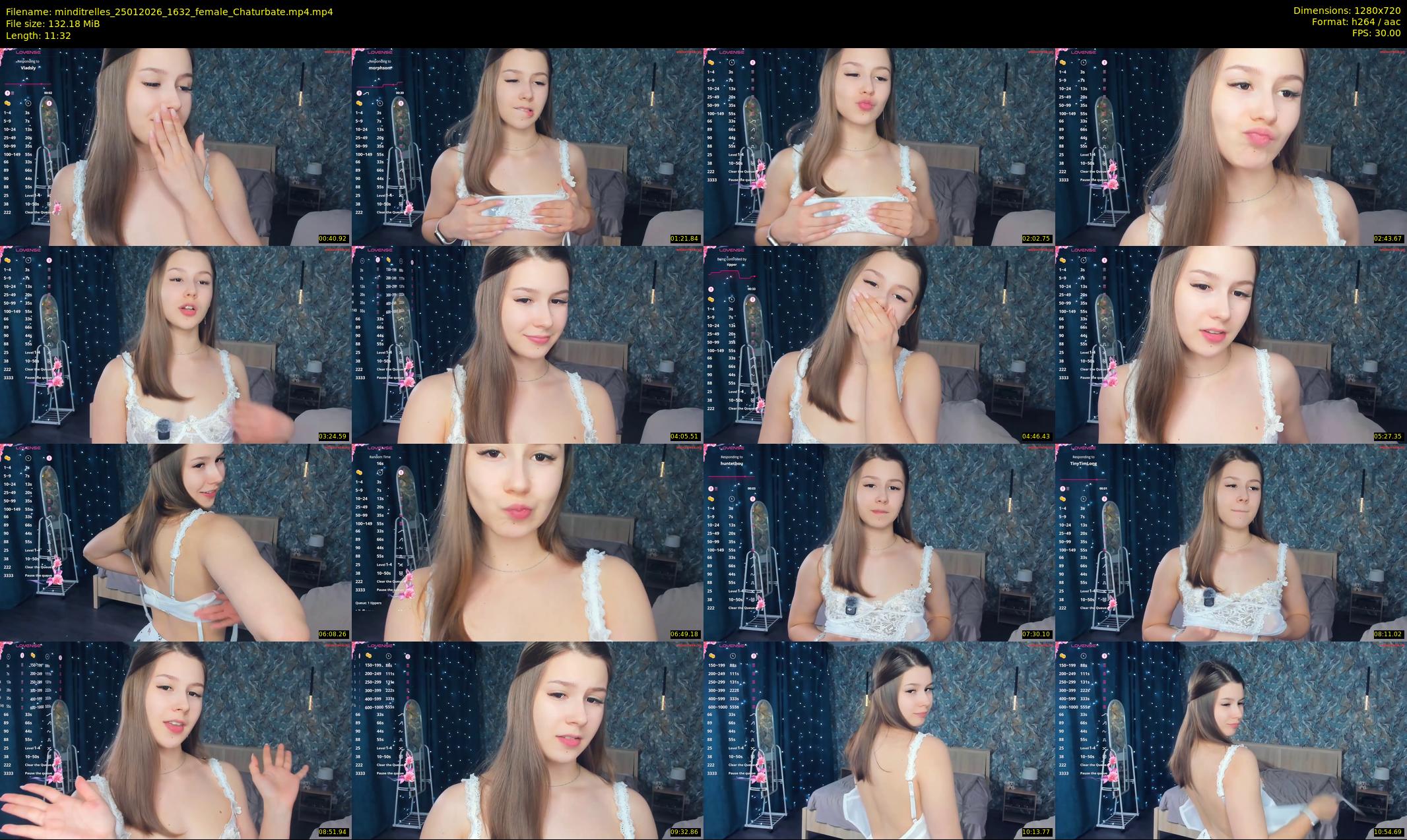 minditrelles — 12 minute Chaturbate female cam show recording, 720p, Jan 25, 2026