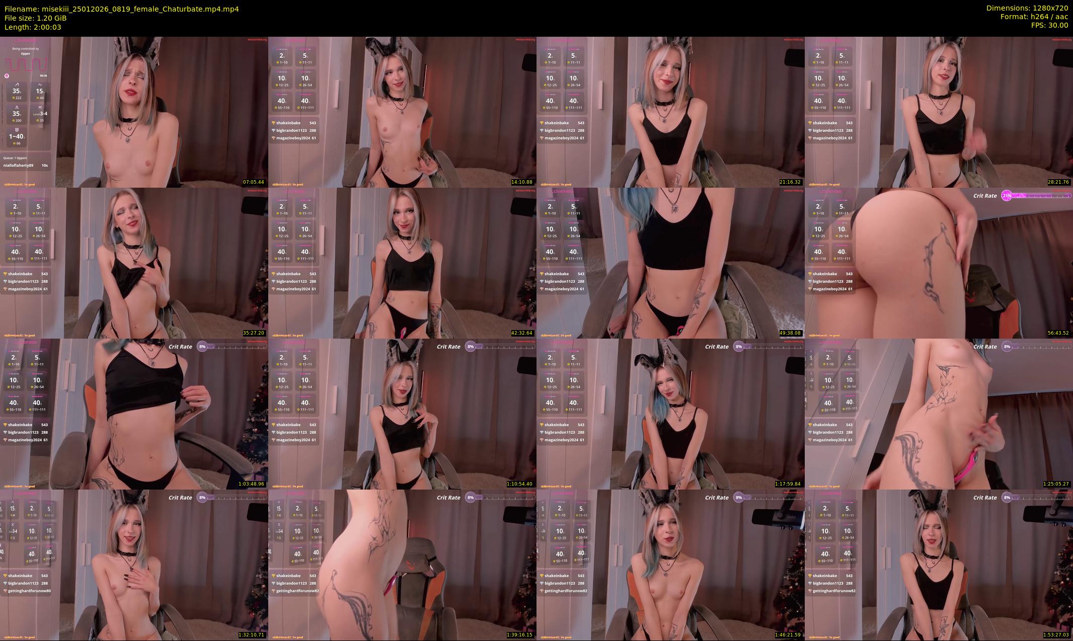 misekiii — 121 minute Chaturbate female cam show recording, 720p, Jan 25, 2026