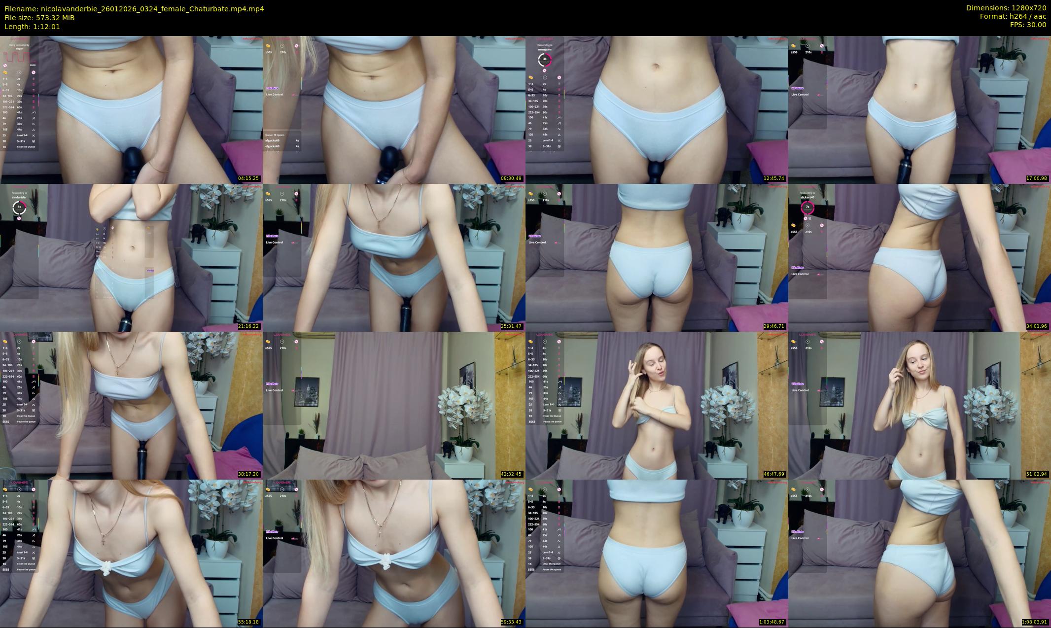 nicolavanderbie — 73 minute Chaturbate female cam show recording, 720p, Jan 26, 2026