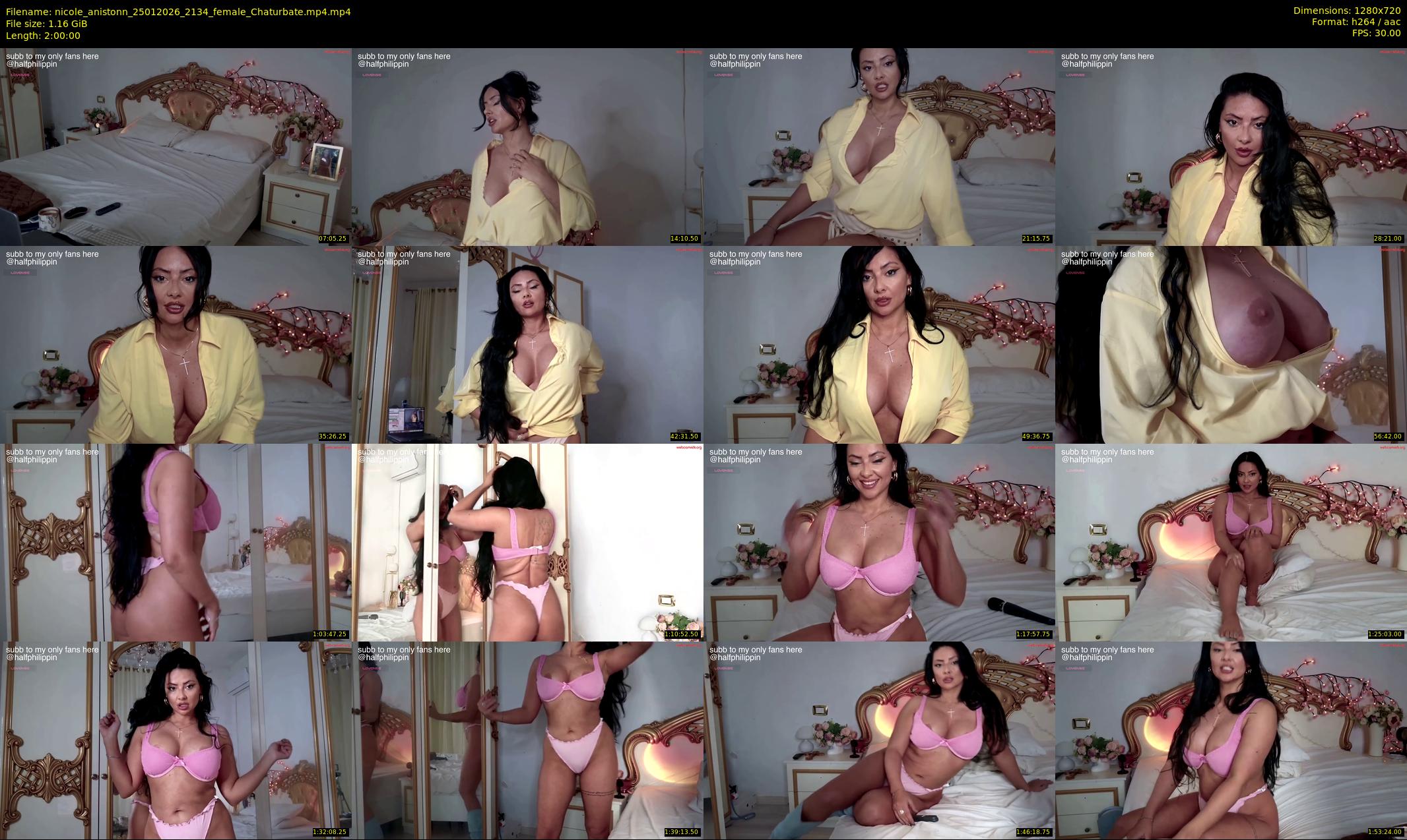 nicole_anistonn — 120 minute Chaturbate female cam show recording, 720p, Jan 25, 2026