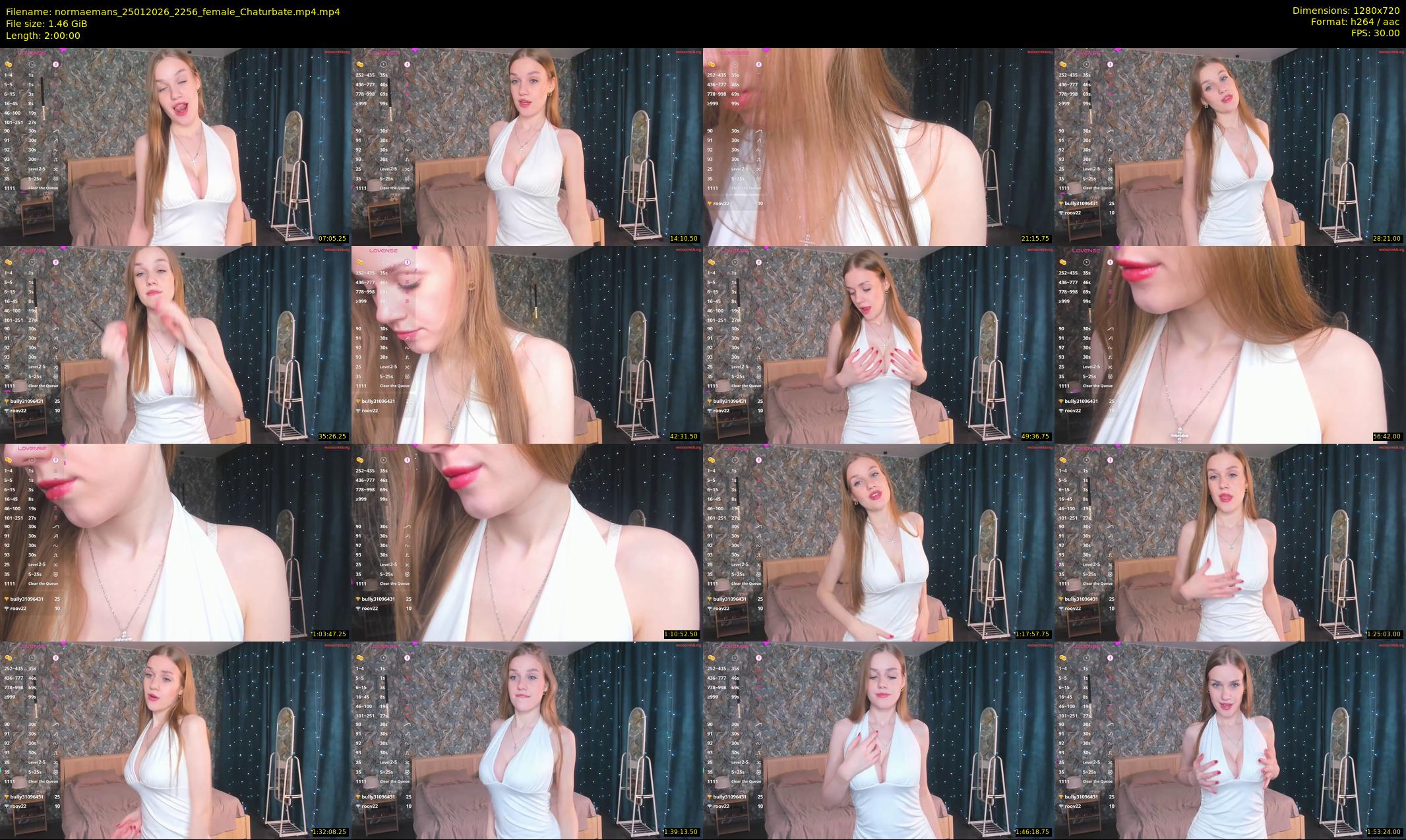 normaemans — 120 minute Chaturbate female cam show recording, 720p, Jan 25, 2026