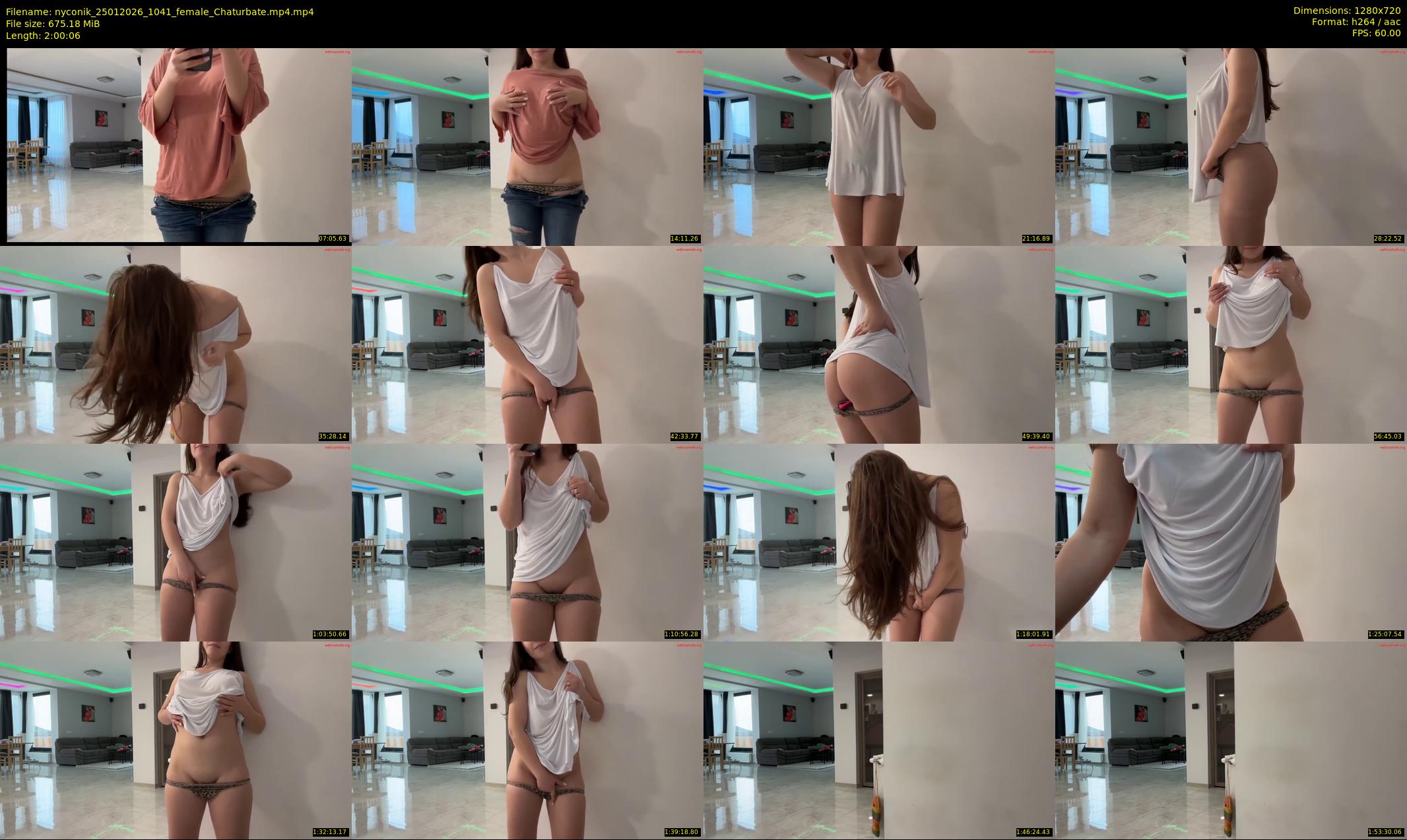 nyconik — 121 minute Chaturbate female cam show recording, 720p, Jan 25, 2026