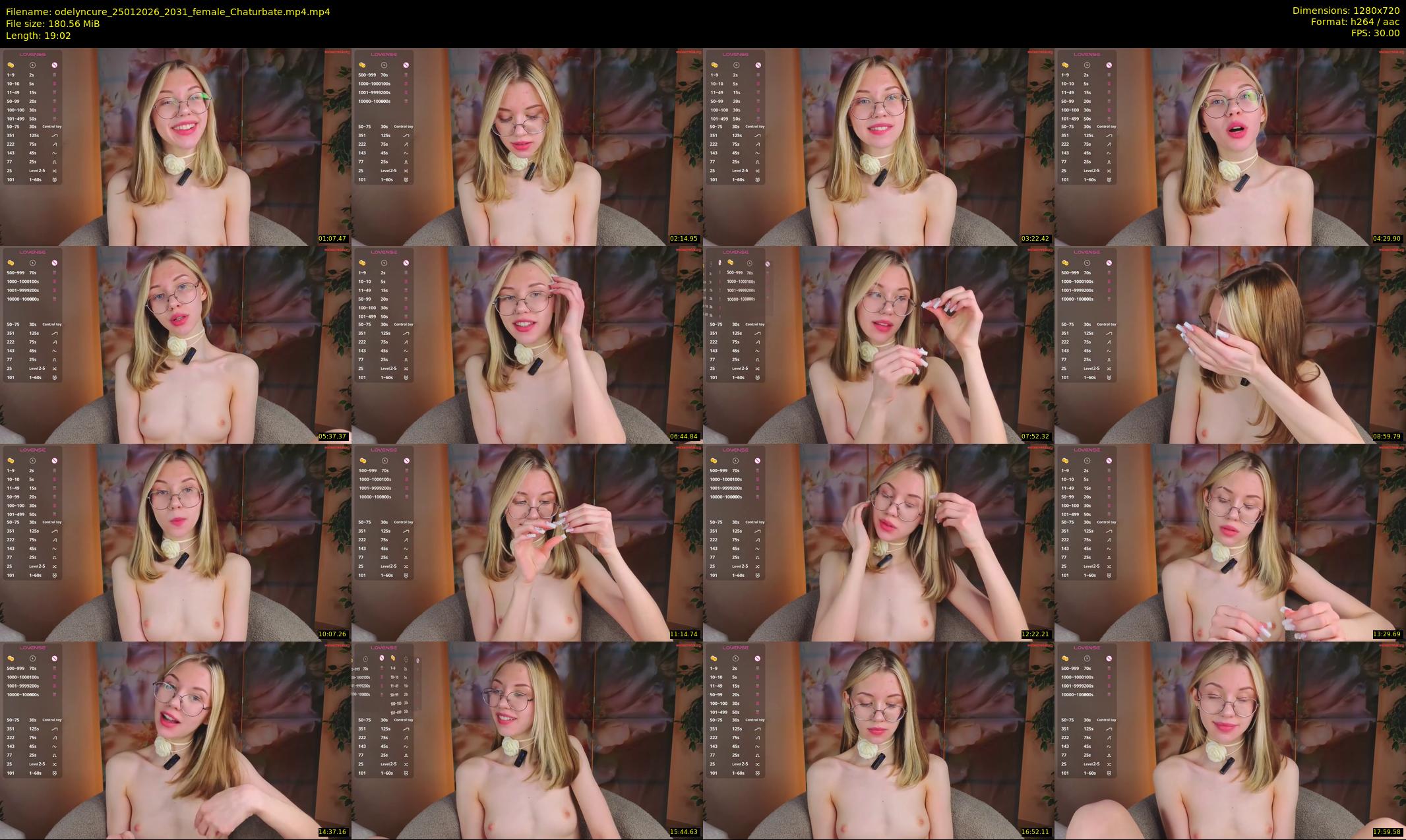 odelyncure — 20 minute Chaturbate female cam show recording, 720p, Jan 25, 2026