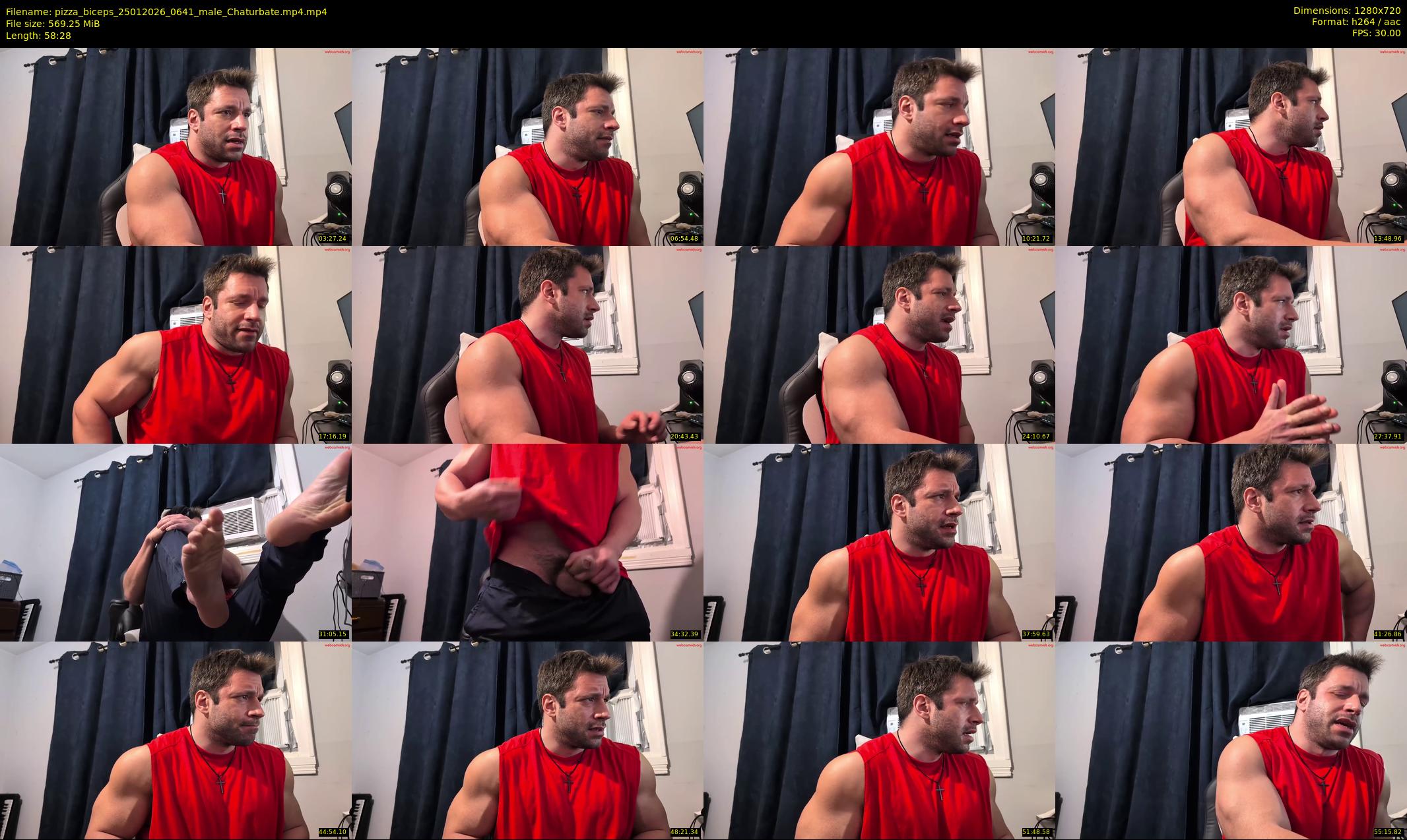 pizza_biceps — 59 minute Chaturbate male cam show recording, 720p, Jan 25, 2026