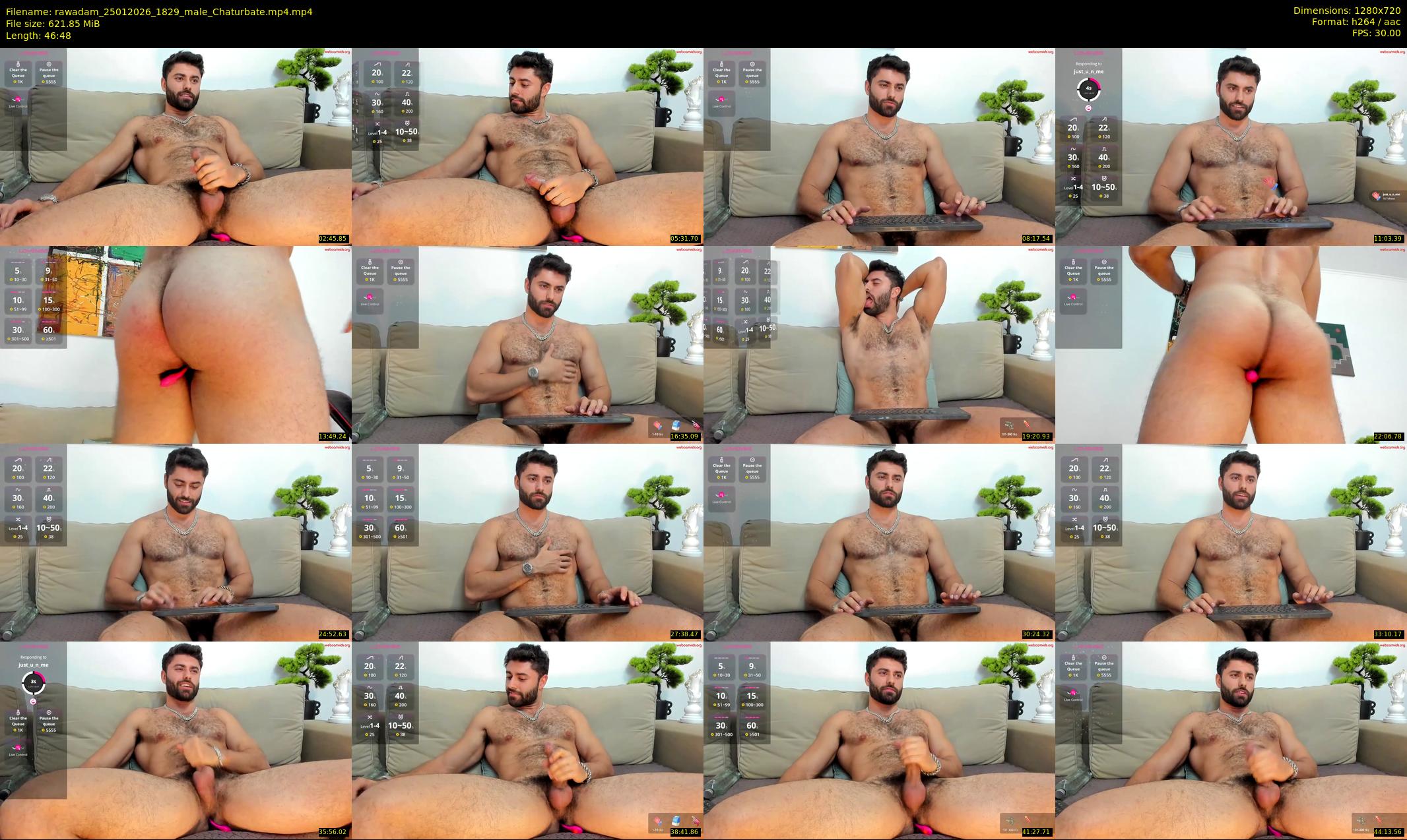 rawadam — 47 minute Chaturbate male cam show recording, 720p, Jan 25, 2026