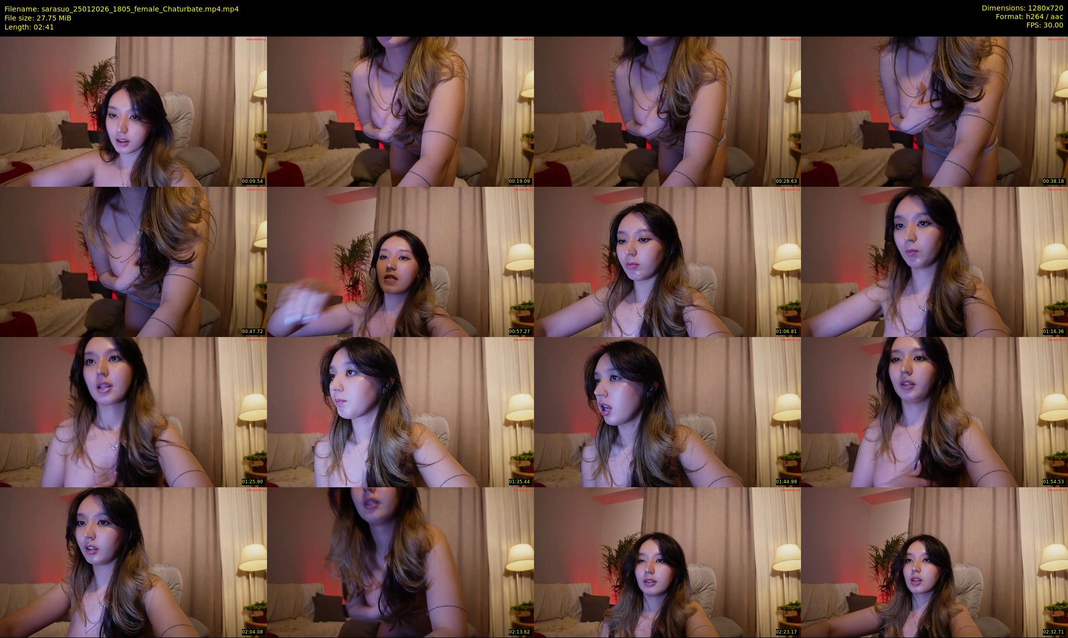 sarasuo — 3 minute Chaturbate female cam show recording, 720p, Jan 25, 2026