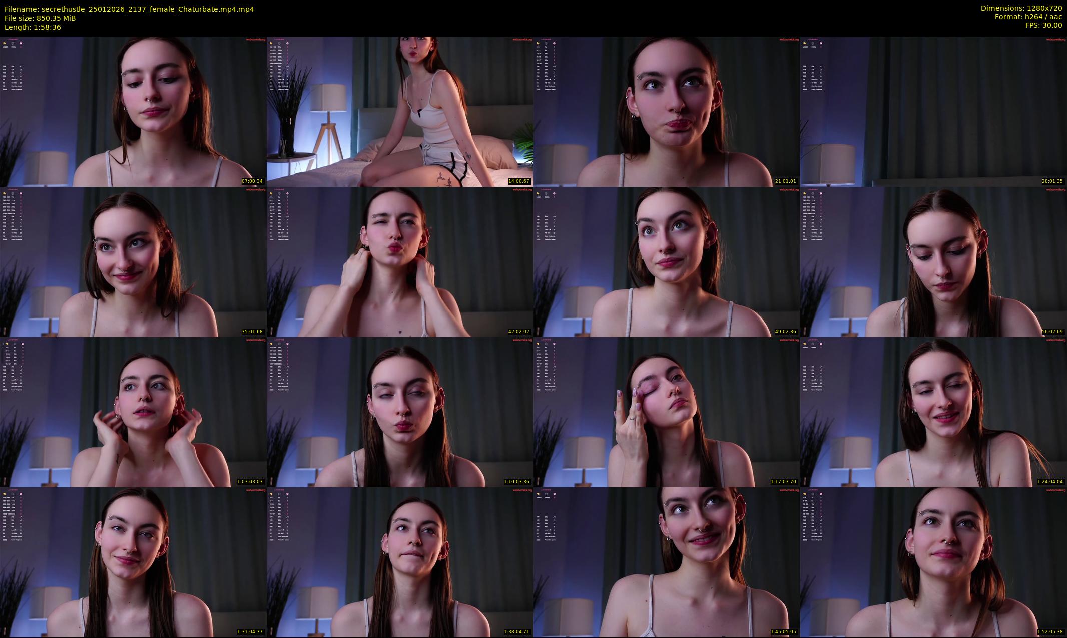 secrethustle — 119 minute Chaturbate female cam show recording, 720p, Jan 25, 2026