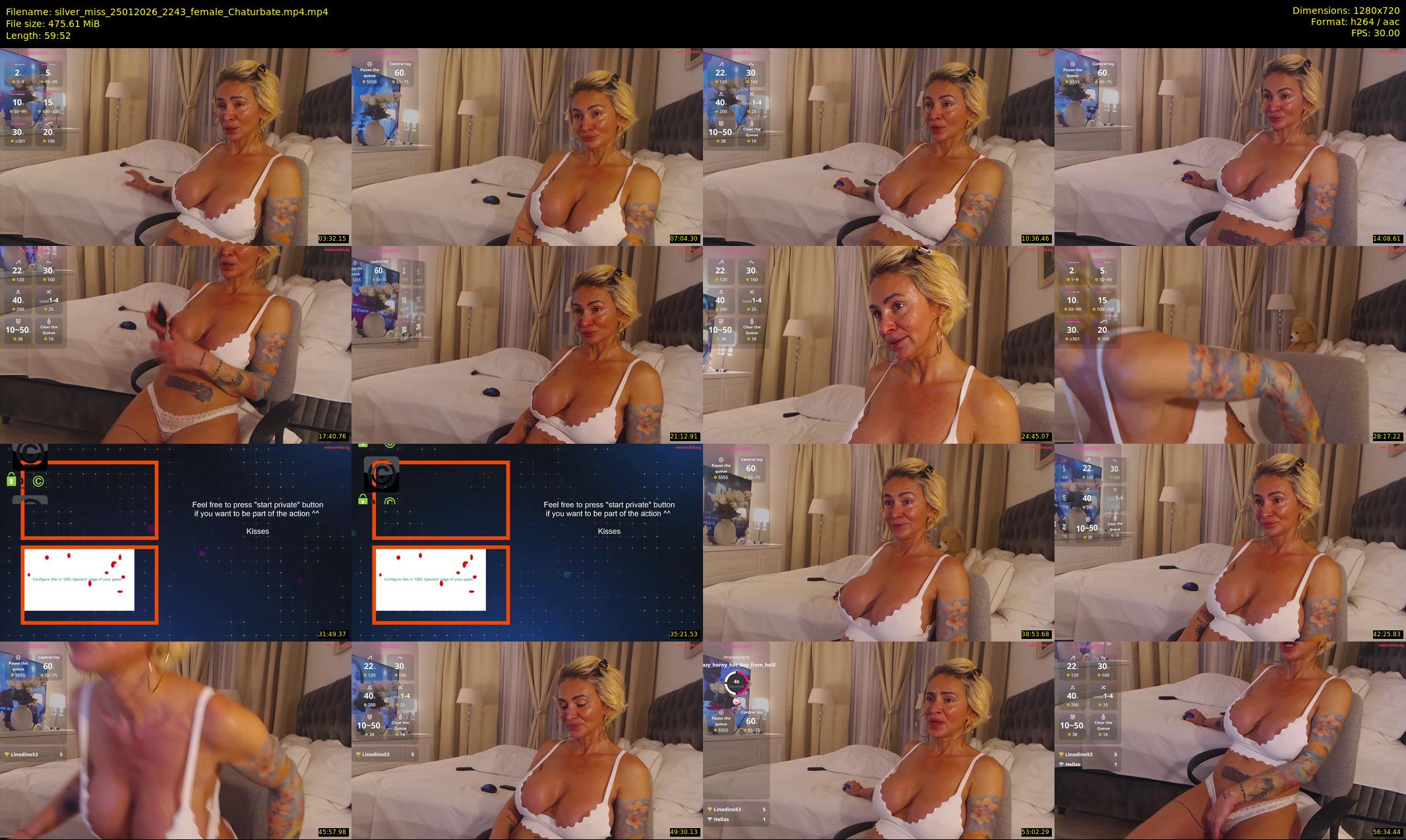 silver_miss — 60 minute Chaturbate female cam show recording, 720p, Jan 25, 2026