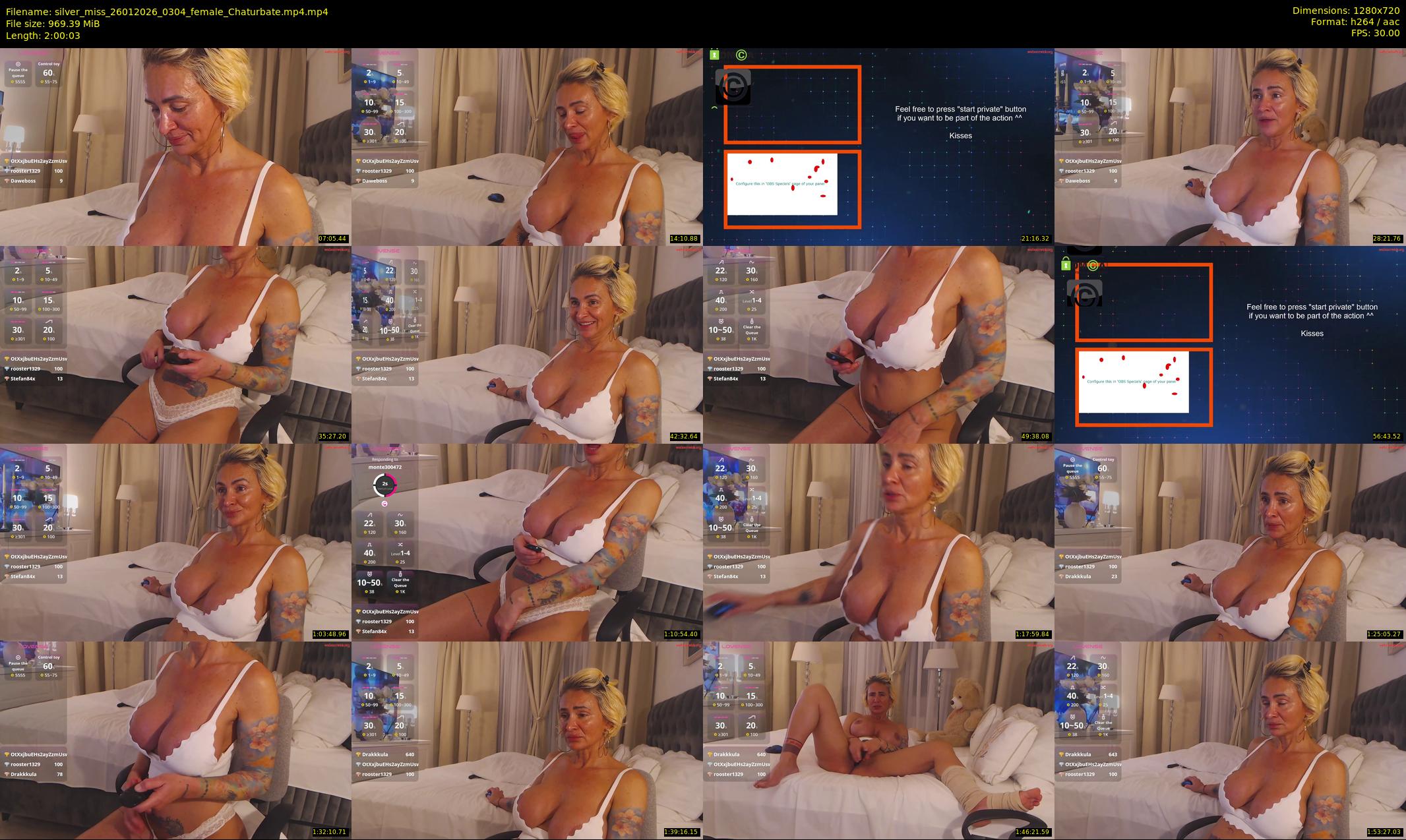 silver_miss — 121 minute Chaturbate female cam show recording, 720p, Jan 26, 2026