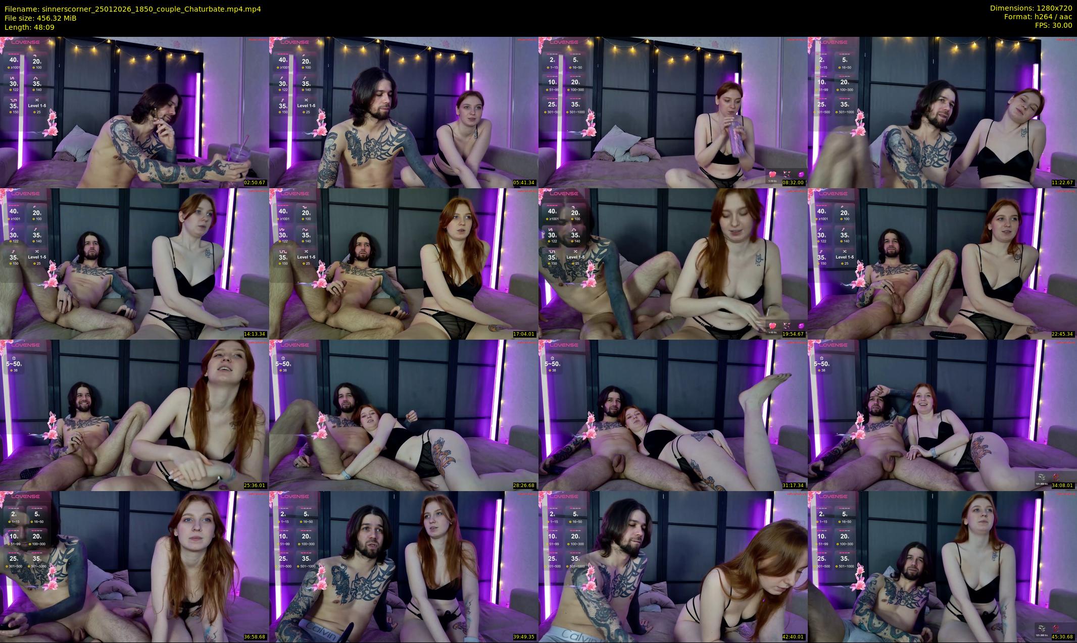 sinnerscorner — 49 minute Chaturbate couple cam show recording, 720p, Jan 25, 2026