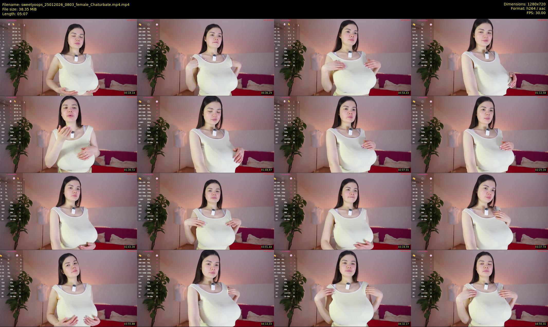 sweetyoops — 6 minute Chaturbate female cam show recording, 720p, Jan 25, 2026