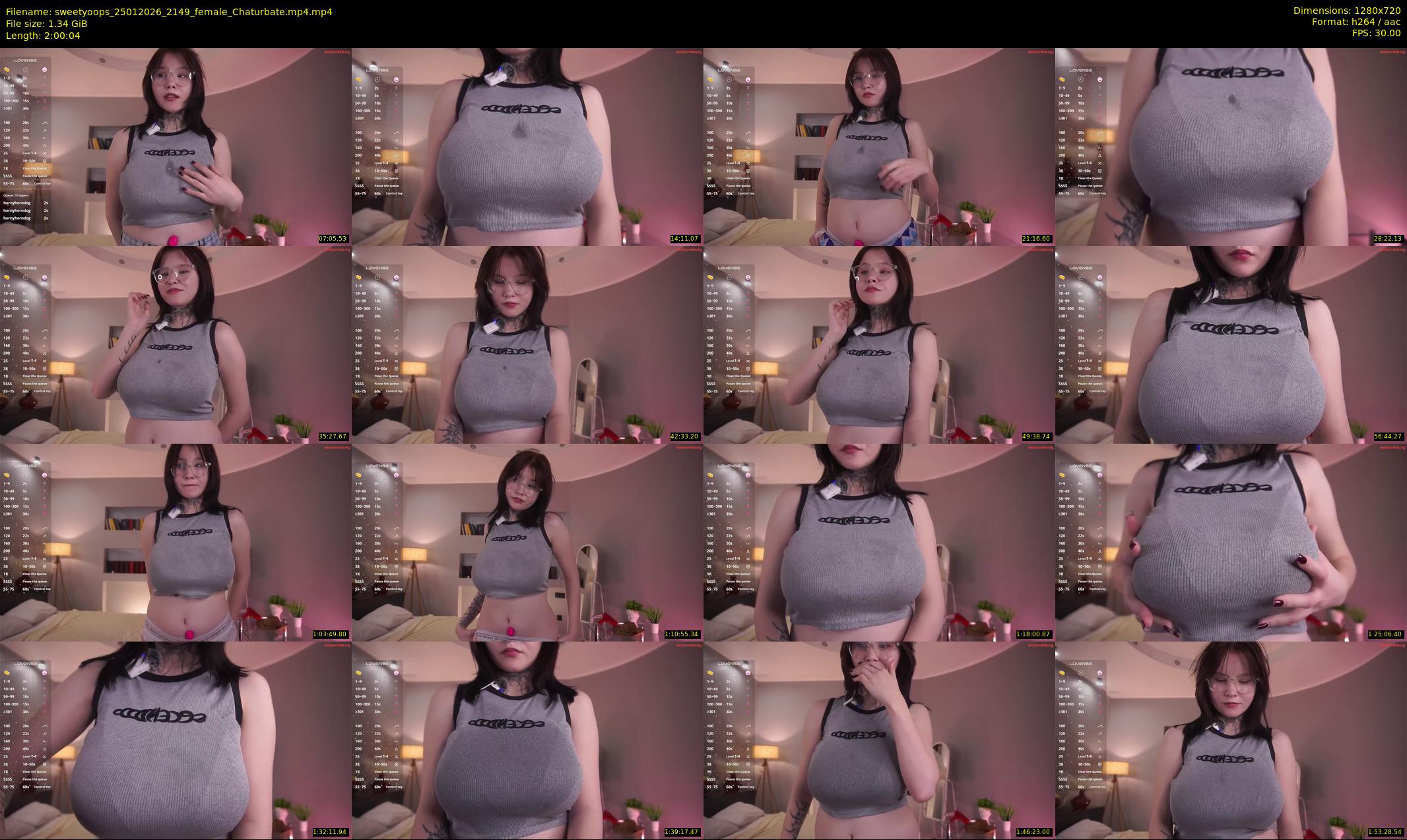 sweetyoops — 121 minute Chaturbate female cam show recording, 720p, Jan 25, 2026