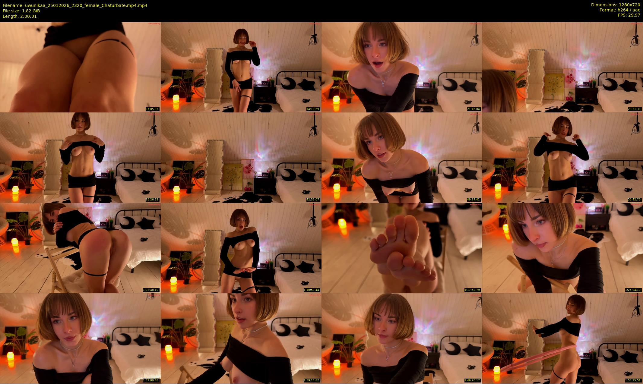 uwunikaa — 121 minute Chaturbate female cam show recording, 720p, Jan 25, 2026