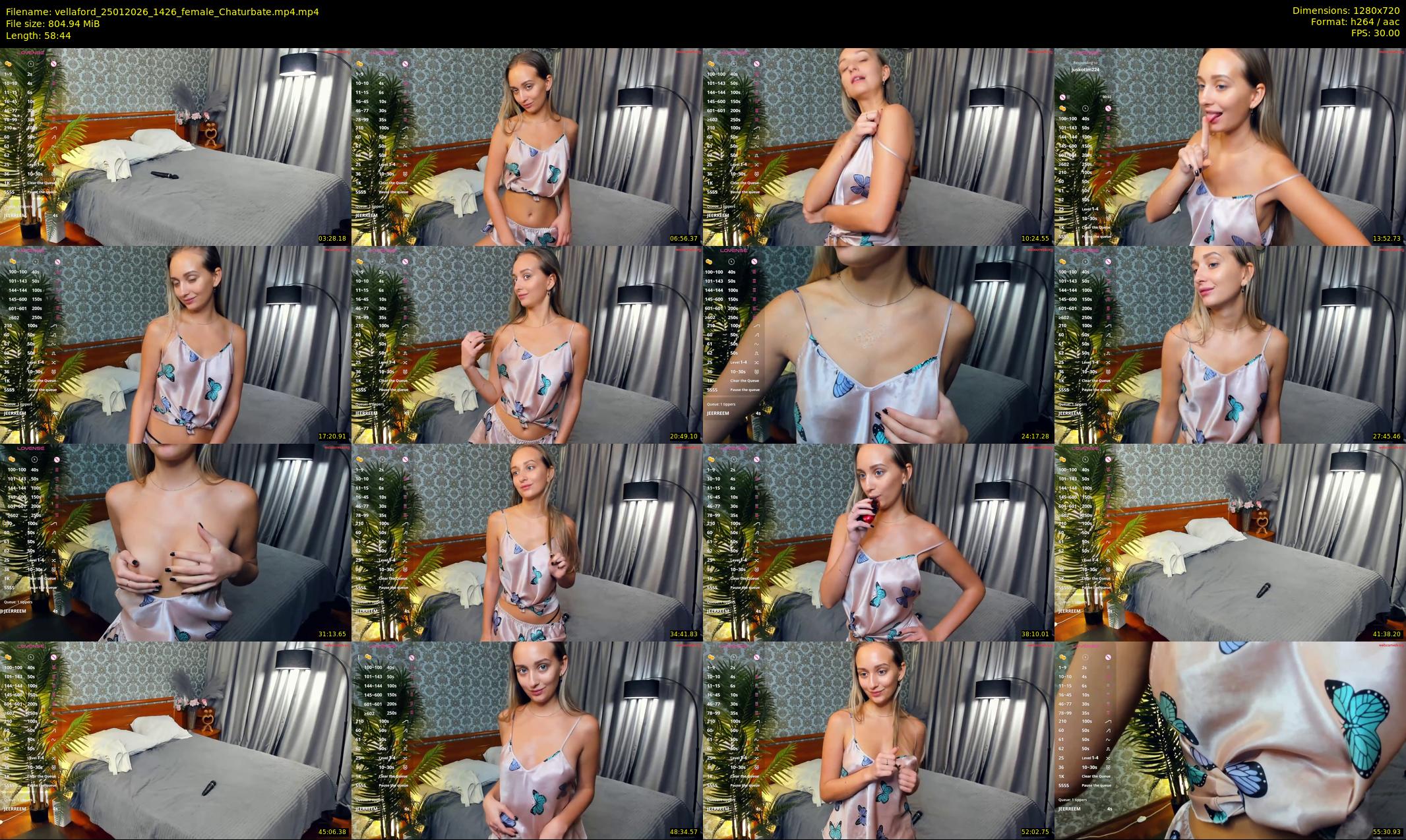 vellaford — 59 minute Chaturbate female cam show recording, 720p, Jan 25, 2026