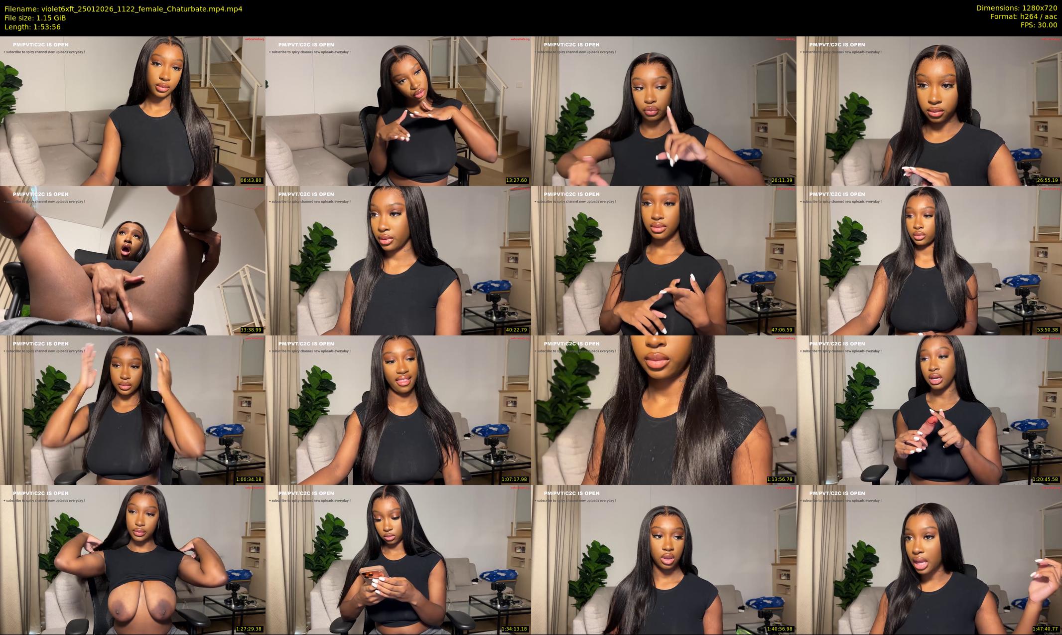 violet6xft — 114 minute Chaturbate female cam show recording, 720p, Jan 25, 2026