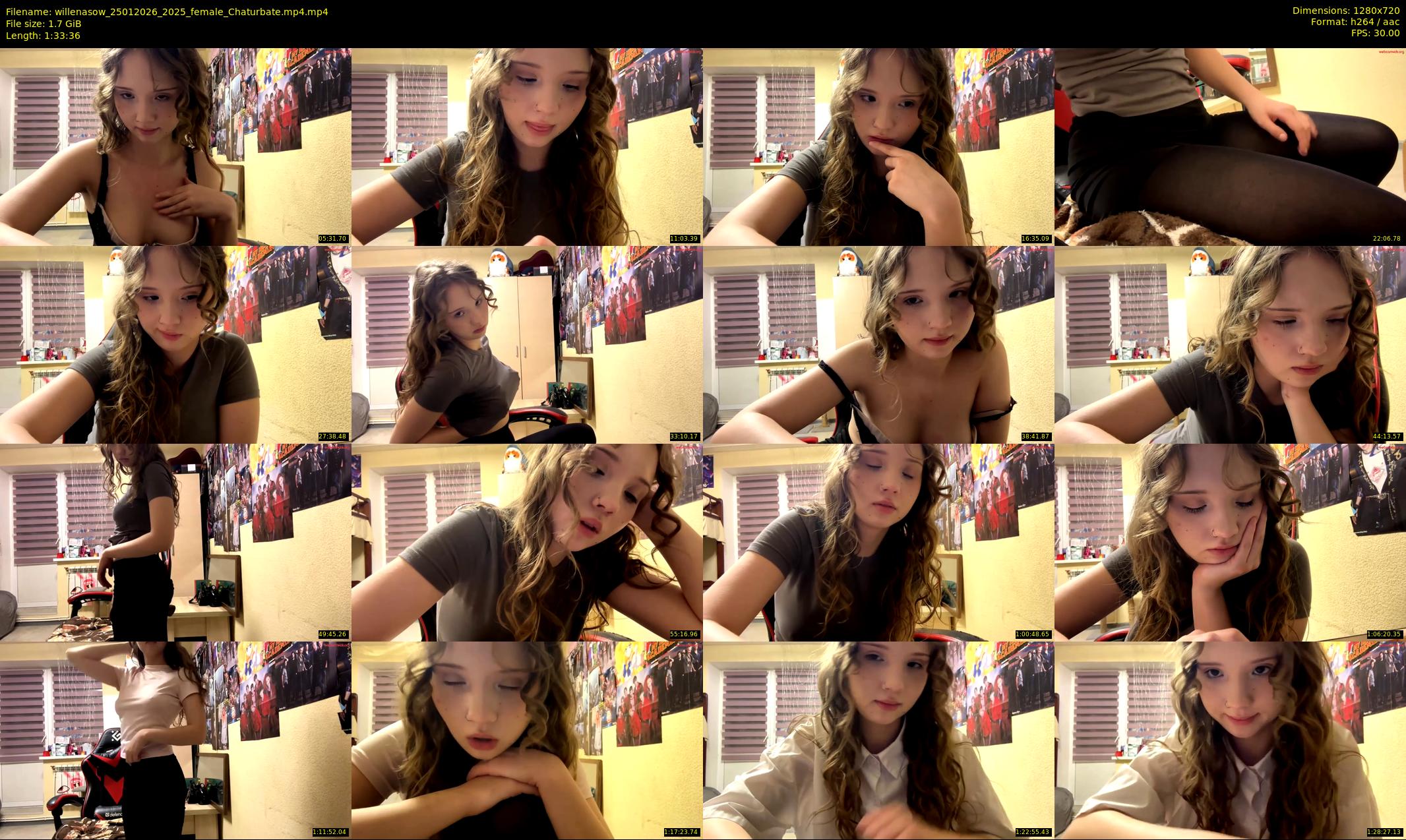 willenasow — 94 minute Chaturbate female cam show recording, 720p, Jan 25, 2026