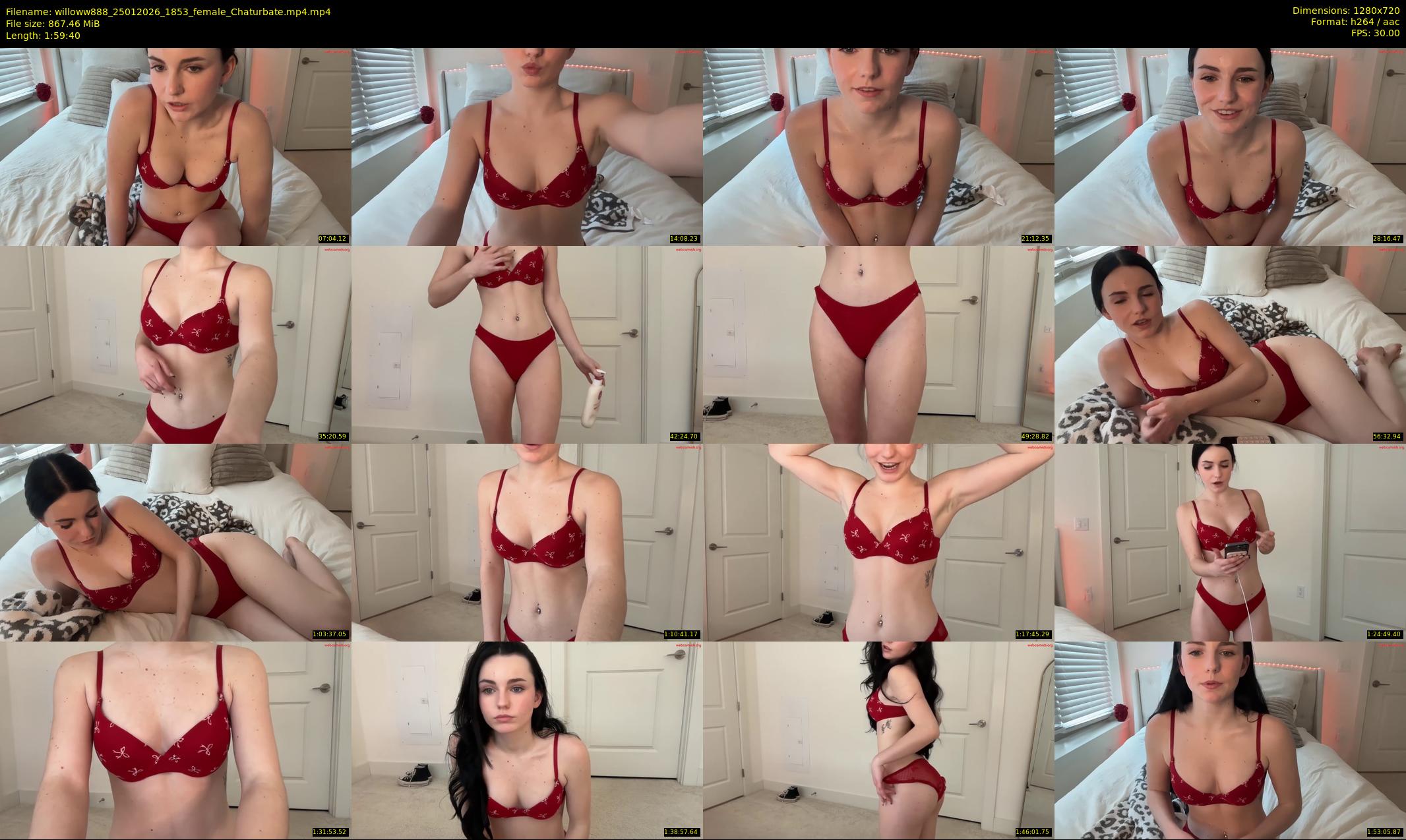 willoww888 — 120 minute Chaturbate female cam show recording, 720p, Jan 25, 2026
