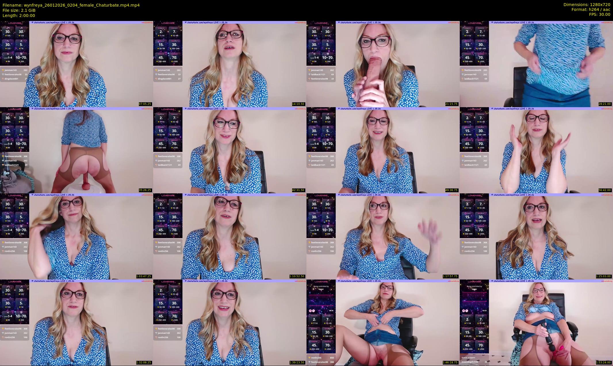 wynfreya — 120 minute Chaturbate female cam show recording, 720p, Jan 26, 2026