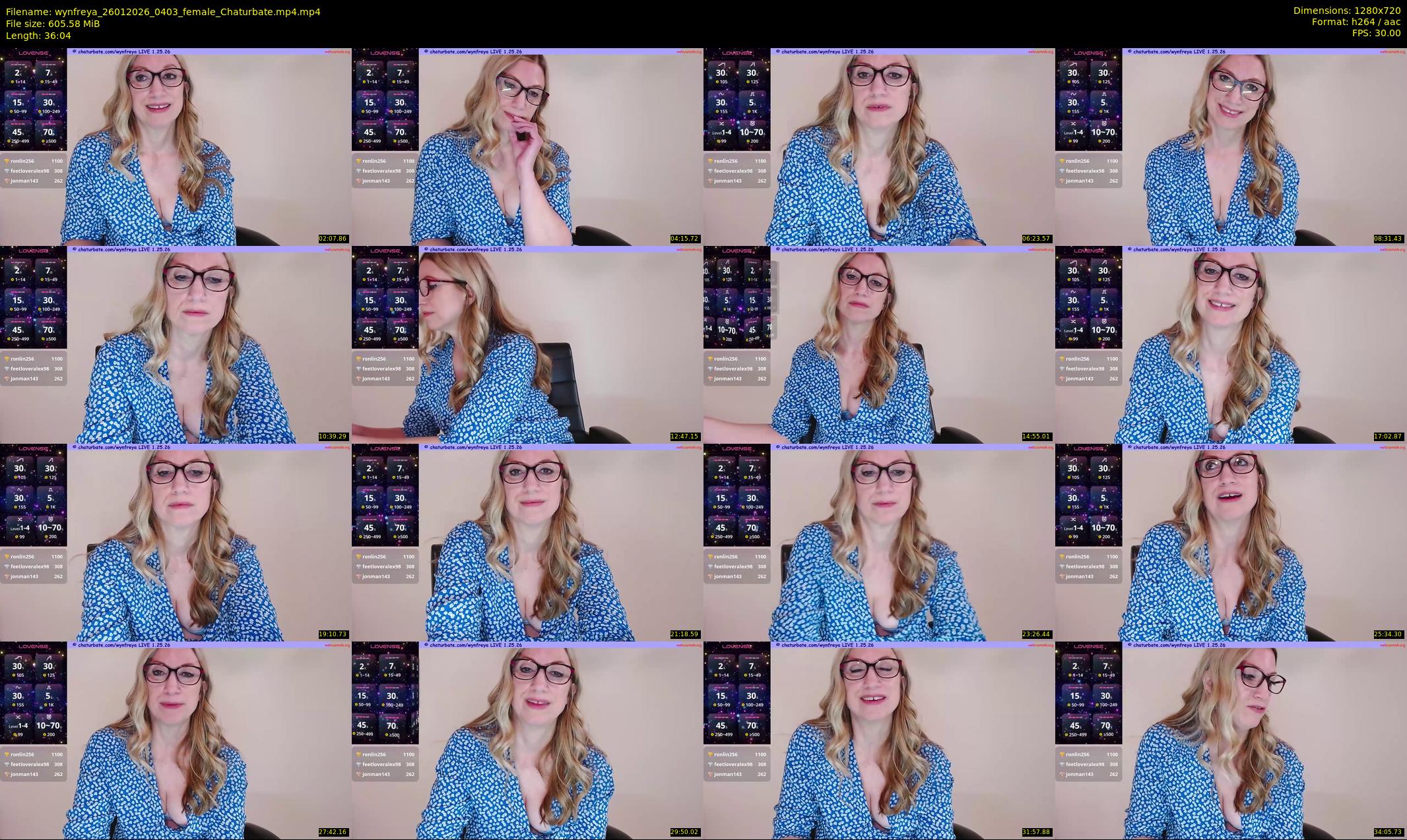wynfreya — 37 minute Chaturbate female cam show recording, 720p, Jan 26, 2026
