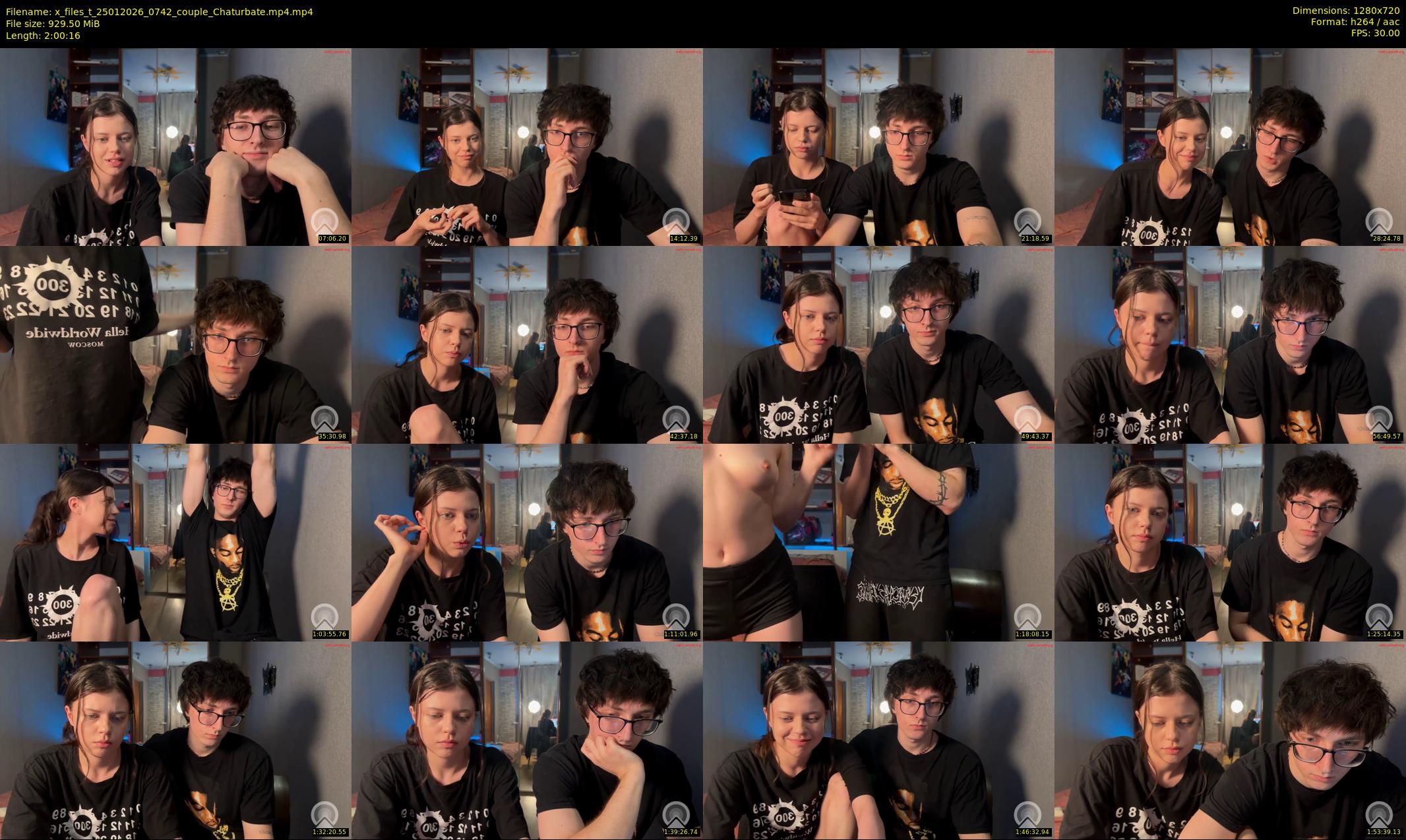 x_files_t — 121 minute Chaturbate couple cam show recording, 720p, Jan 25, 2026