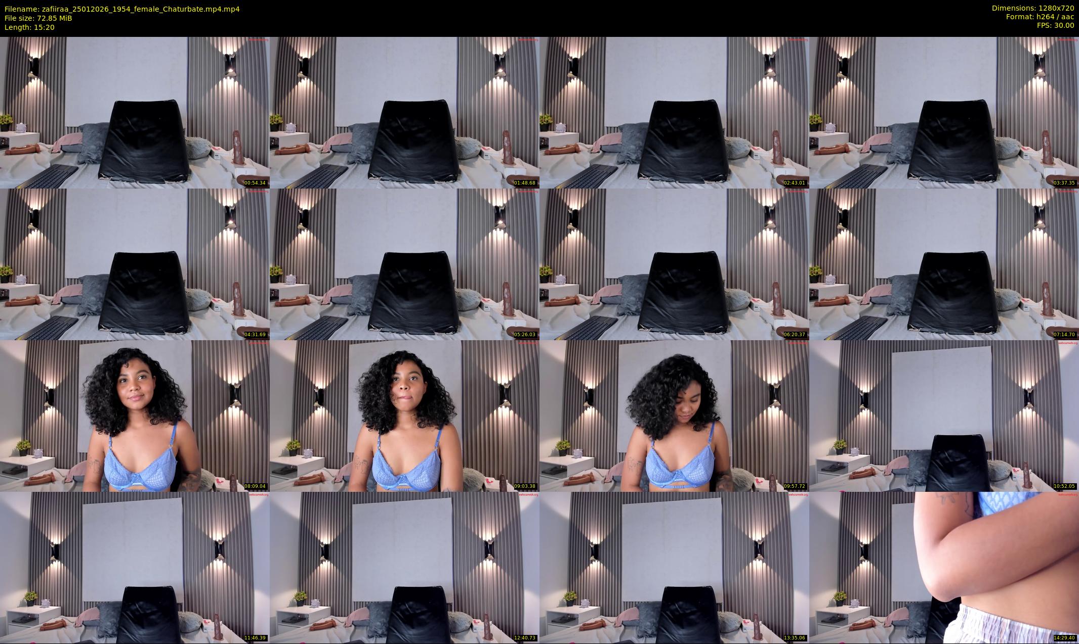 zafiiraa — 16 minute Chaturbate female cam show recording, 720p, Jan 25, 2026