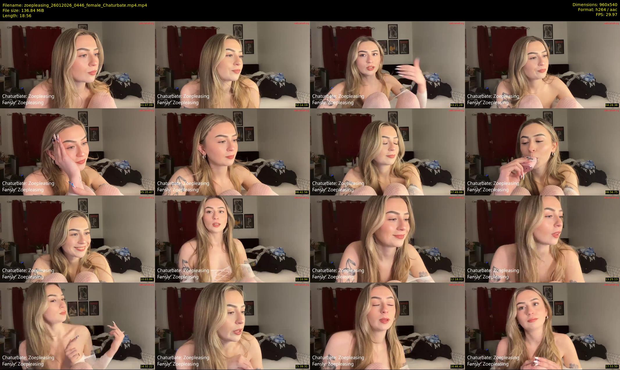 zoepleasing — 19 minute Chaturbate female cam show recording, 480p, Jan 26, 2026