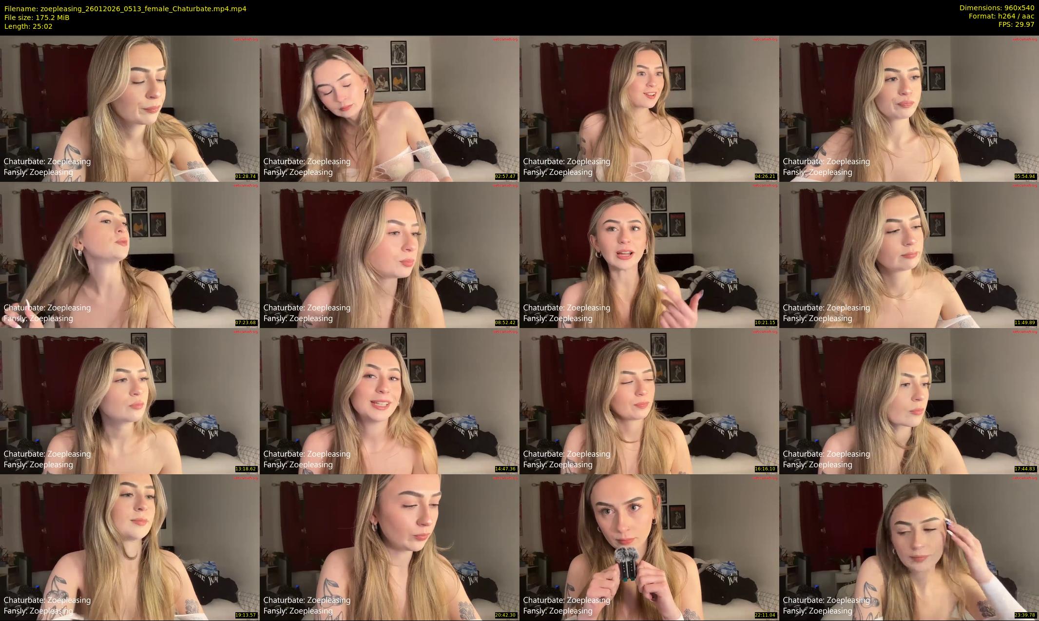 zoepleasing — 26 minute Chaturbate female cam show recording, 480p, Jan 26, 2026