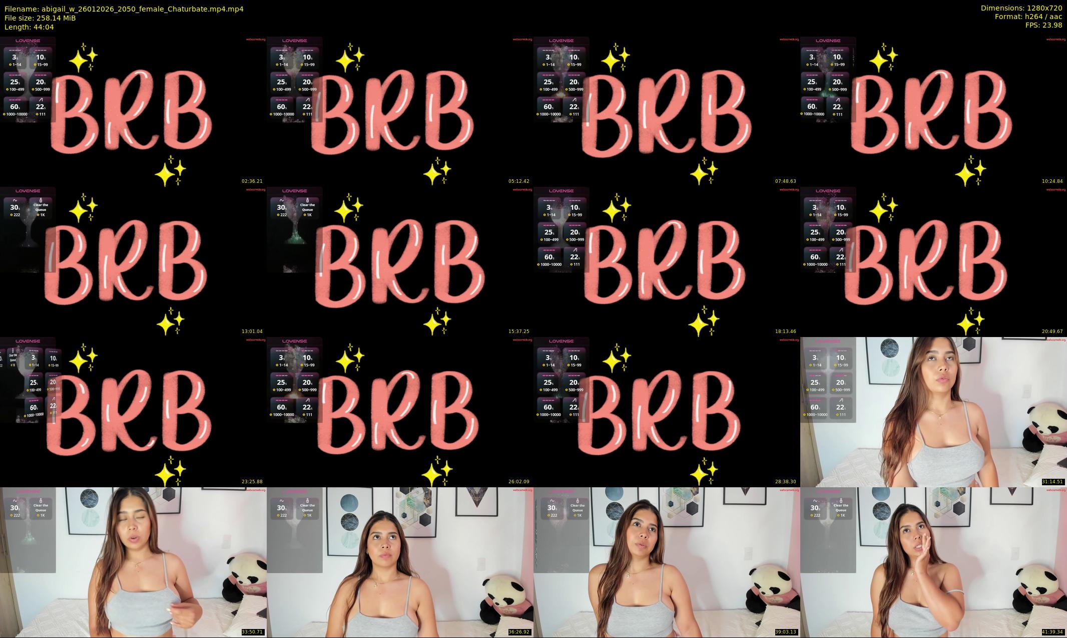 abigail_w — 45 minute Chaturbate female cam show recording, 720p, Jan 26, 2026