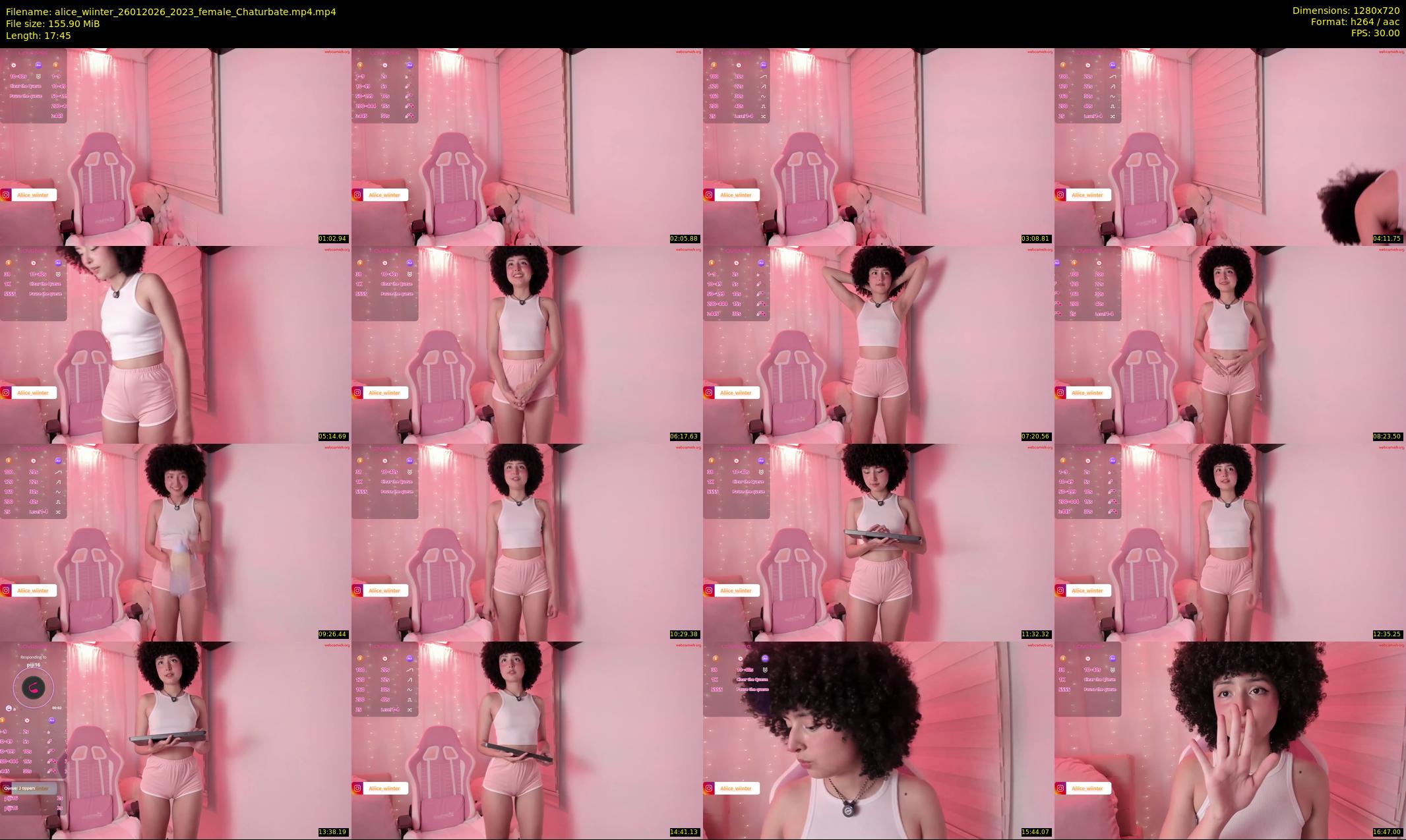 alice_wiinter — 18 minute Chaturbate female cam show recording, 720p, Jan 26, 2026