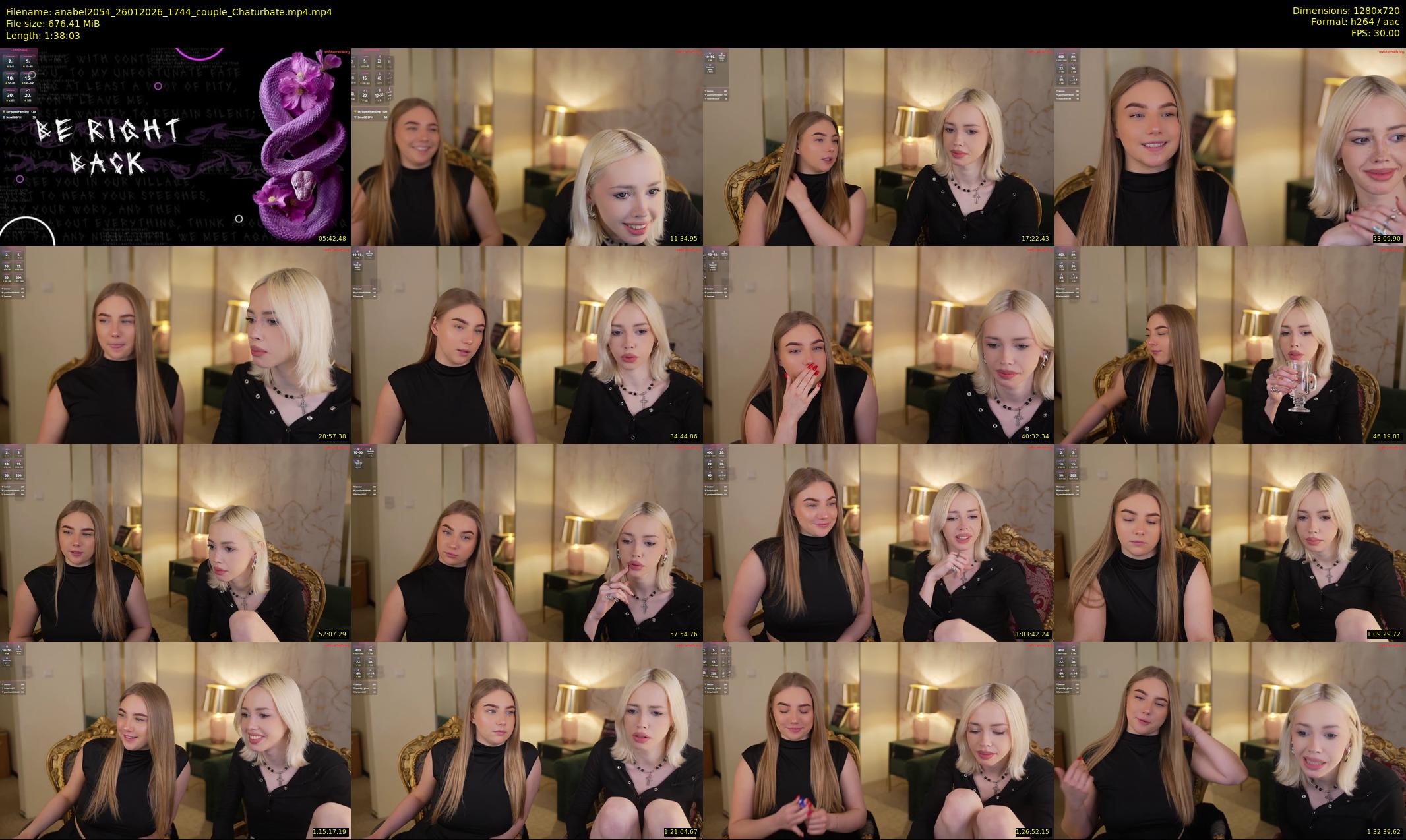 anabel2054 — 99 minute Chaturbate female cam show recording, 720p, Jan 26, 2026