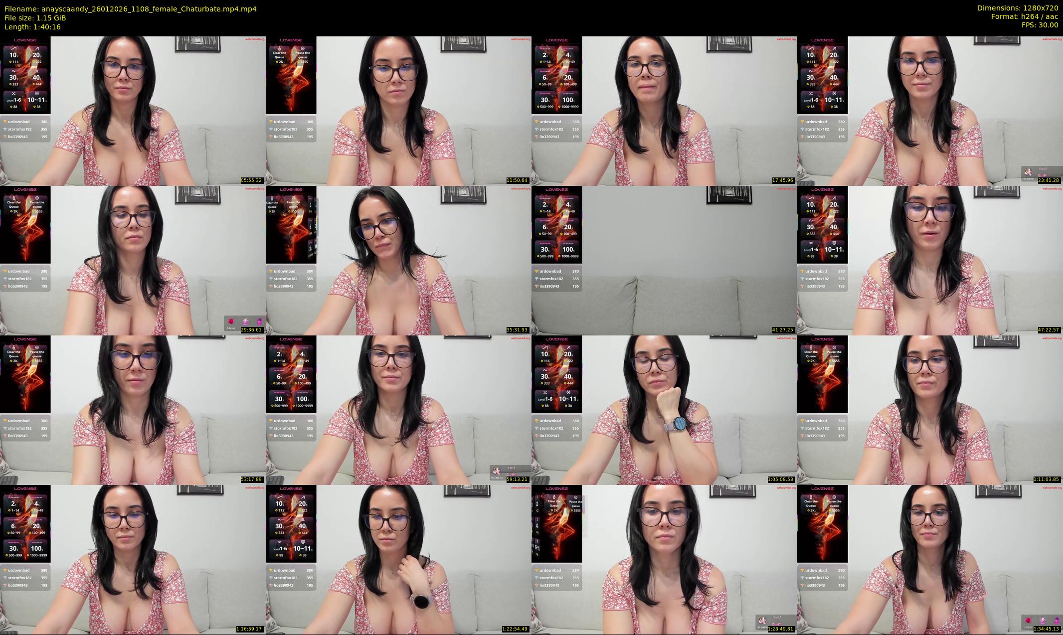 anayscaandy — 101 minute Chaturbate female cam show recording, 720p, Jan 26, 2026
