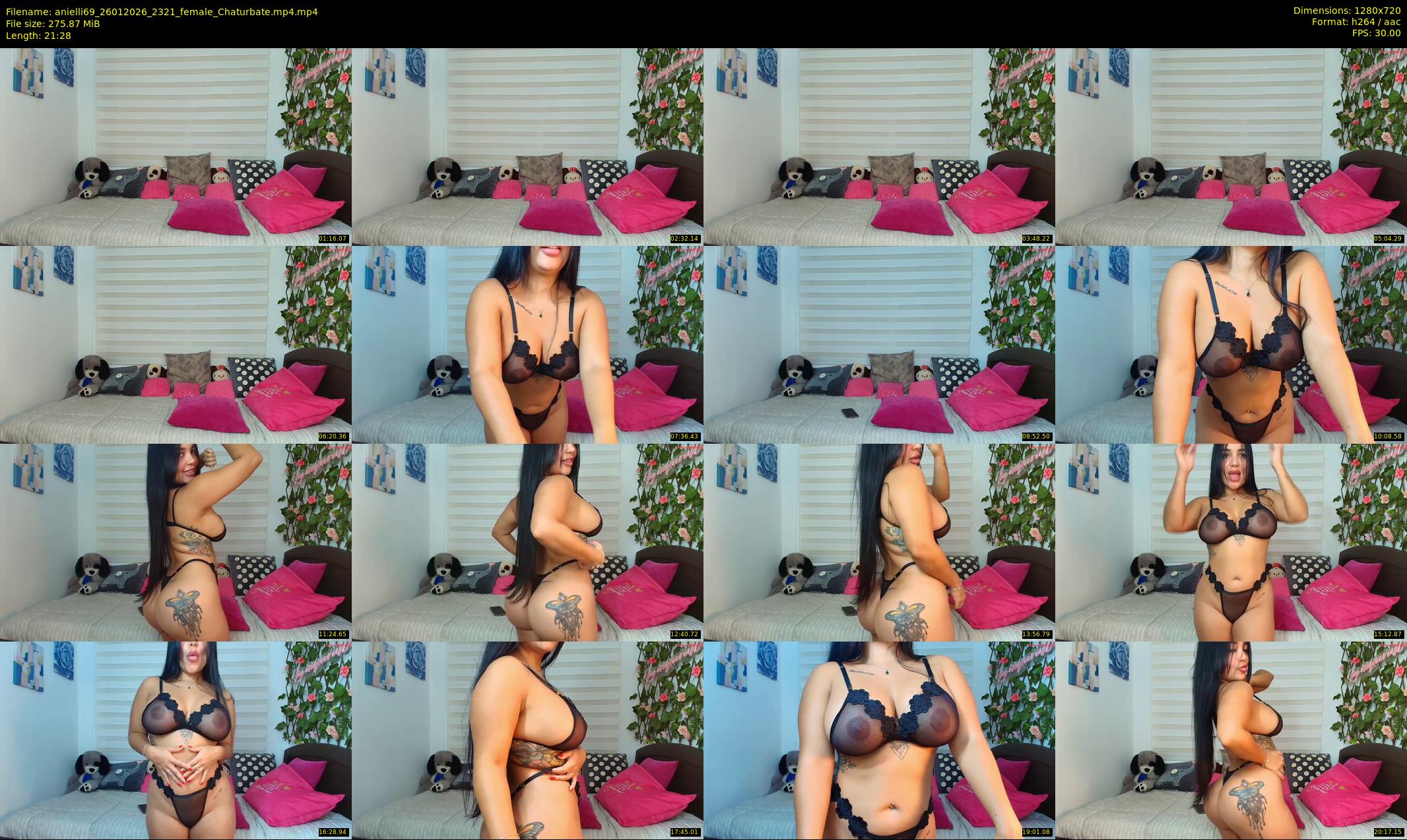 anielli69 — 22 minute Chaturbate female cam show recording, 720p, Jan 26, 2026