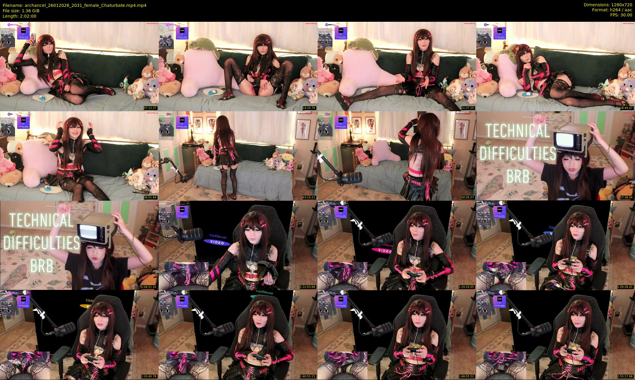 archancel — 122 minute Chaturbate female cam show recording, 720p, Jan 26, 2026