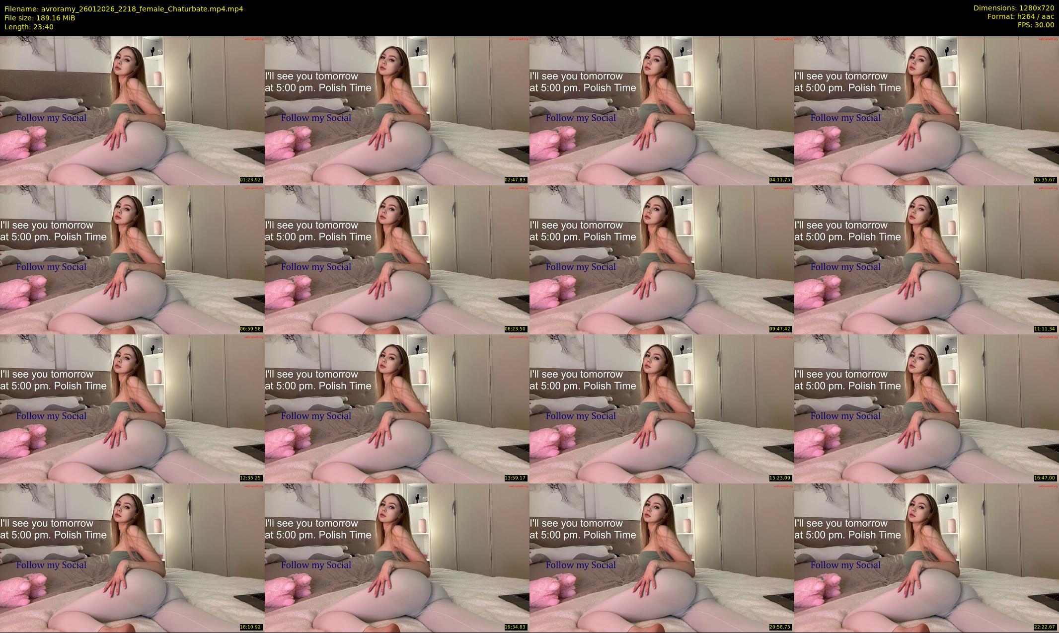 avroramy — 24 minute Chaturbate female cam show recording, 720p, Jan 26, 2026