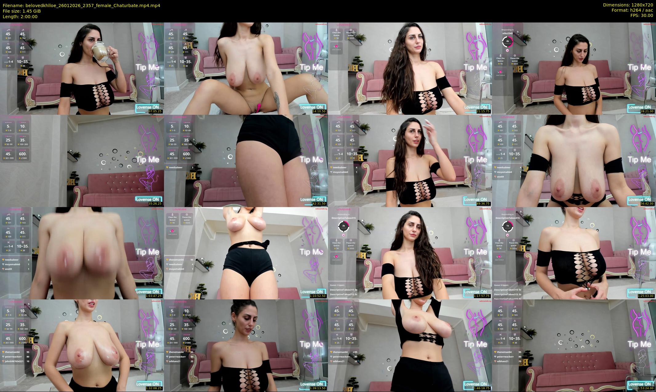 belovedkhlloe — 120 minute Chaturbate female cam show recording, 720p, Jan 26, 2026