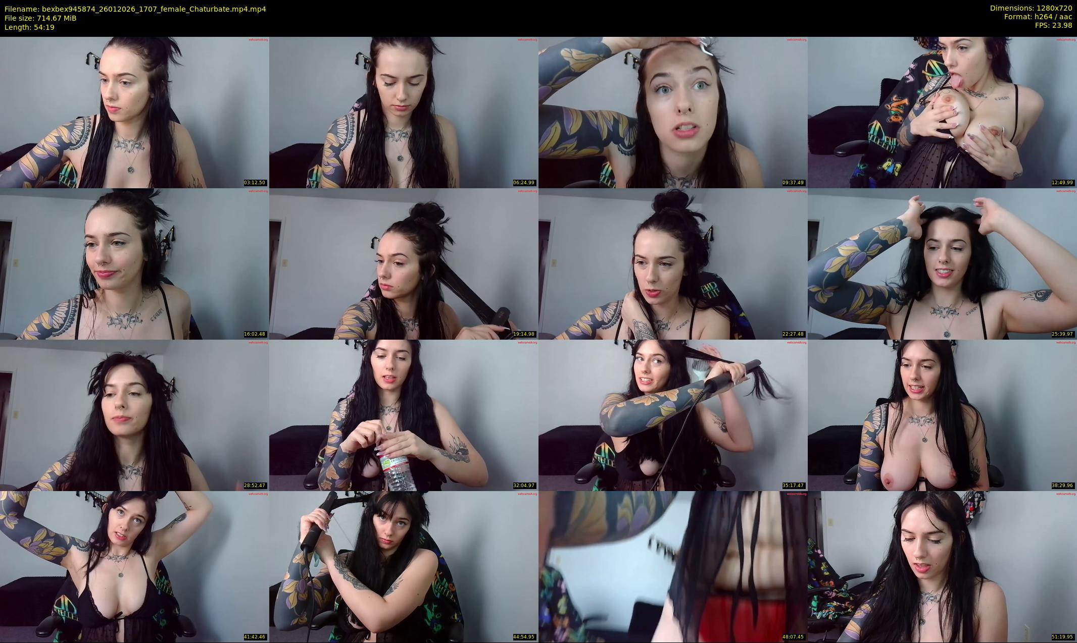 bexbex945874 — 55 minute Chaturbate female cam show recording, 720p, Jan 26, 2026