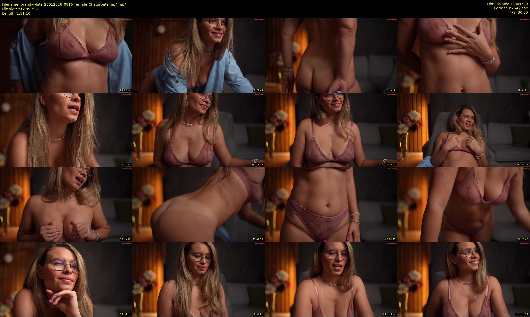 brandywhite — 72 minute Chaturbate female cam show recording, 720p, Jan 26, 2026