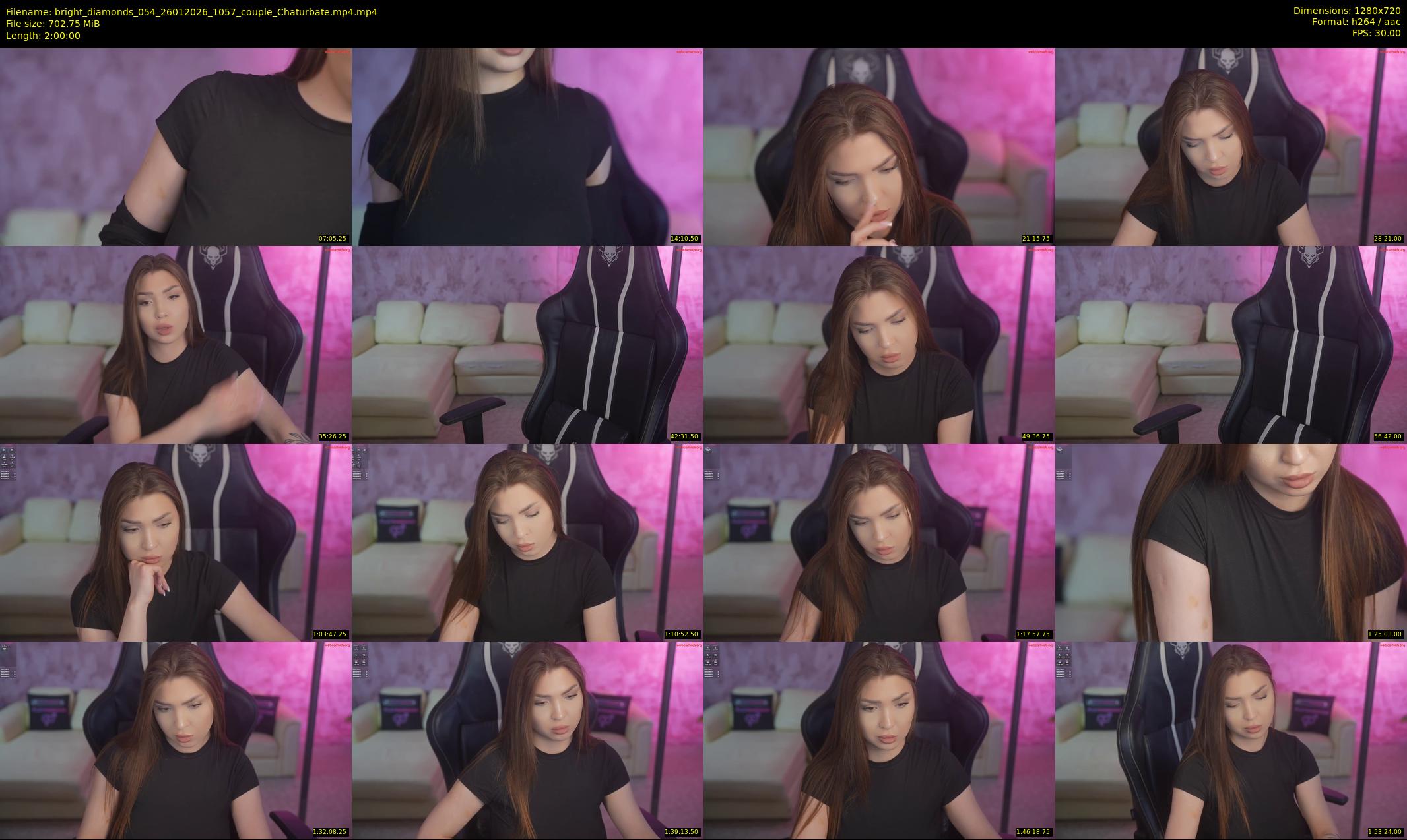 bright_diamonds_054 — 120 minute Chaturbate couple cam show recording, 720p, Jan 26, 2026