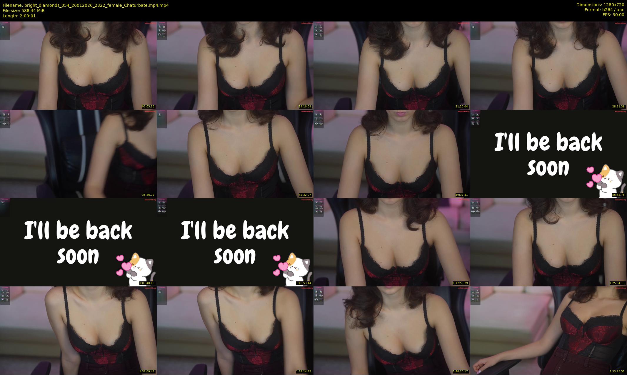 bright_diamonds_054 — 121 minute Chaturbate couple cam show recording, 720p, Jan 26, 2026