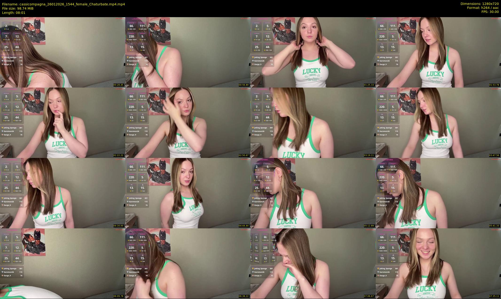 cassicompagna — 9 minute Chaturbate female cam show recording, 720p, Jan 26, 2026