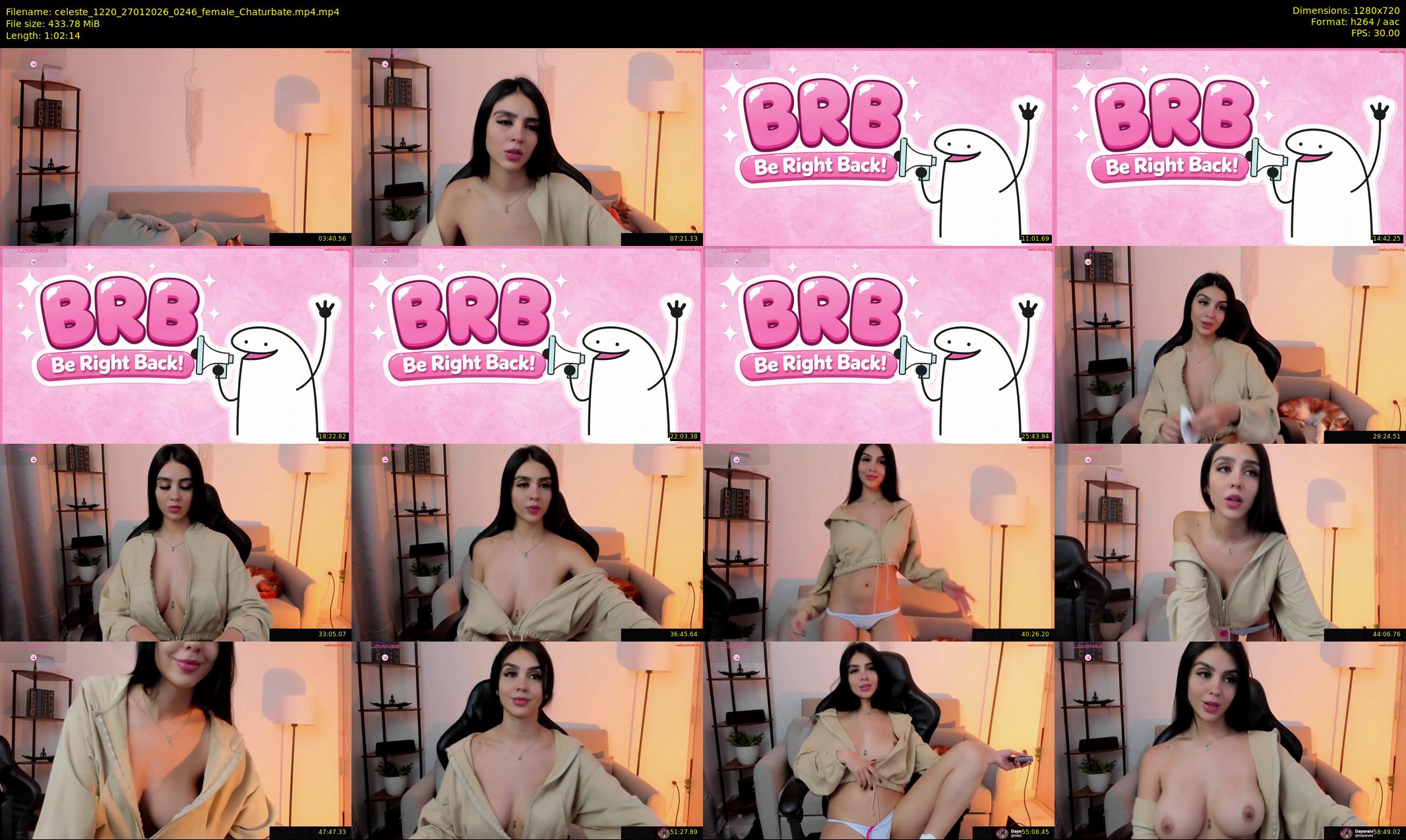 celeste_1220 — 63 minute Chaturbate female cam show recording, 720p, Jan 27, 2026