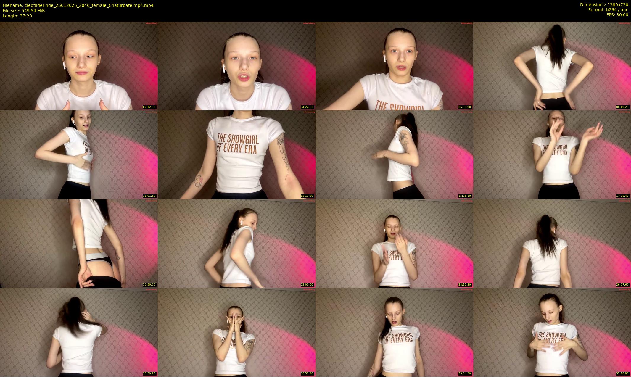 cleotilderinde — 38 minute Chaturbate female cam show recording, 720p, Jan 26, 2026
