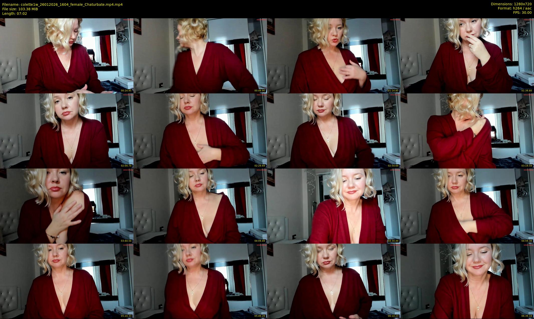 colette1w — 8 minute Chaturbate female cam show recording, 720p, Jan 26, 2026