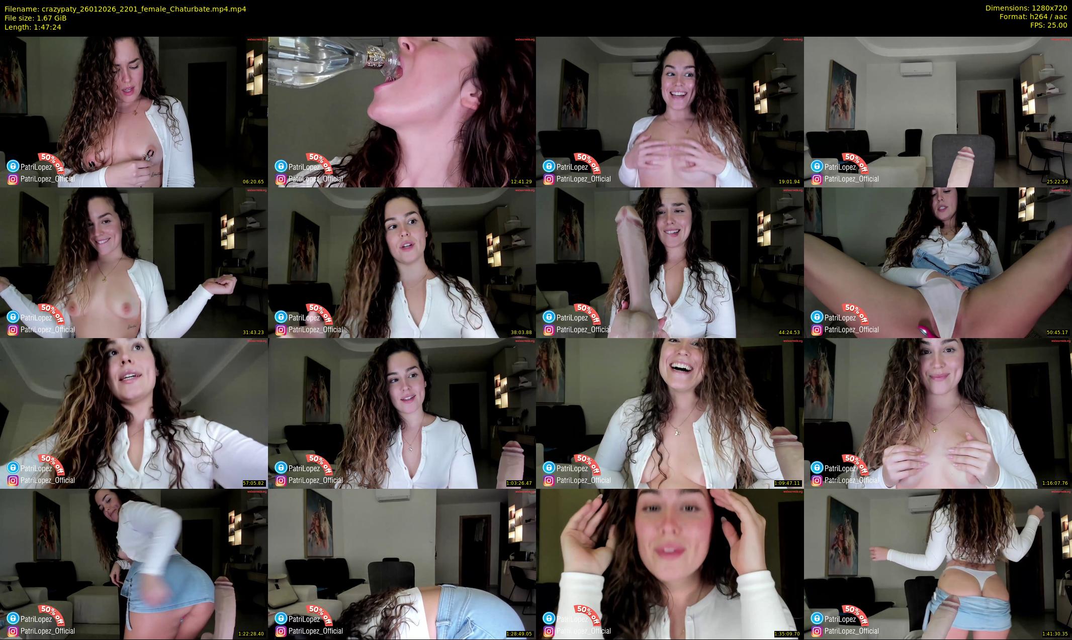 crazypaty — 108 minute Chaturbate female cam show recording, 720p, Jan 26, 2026
